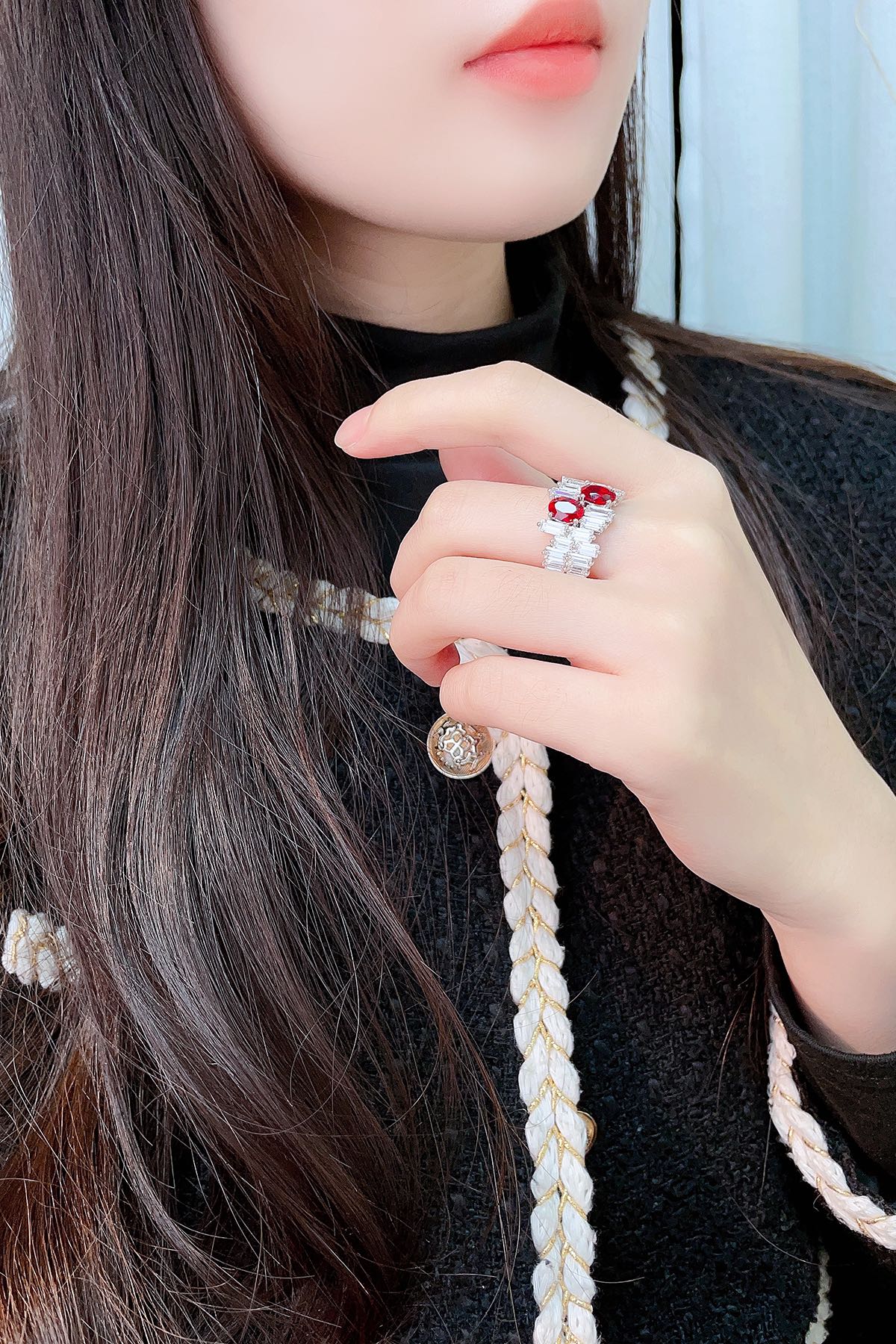 Sterling Silver Lab-Grown Ruby Ring W – JRURR453Y