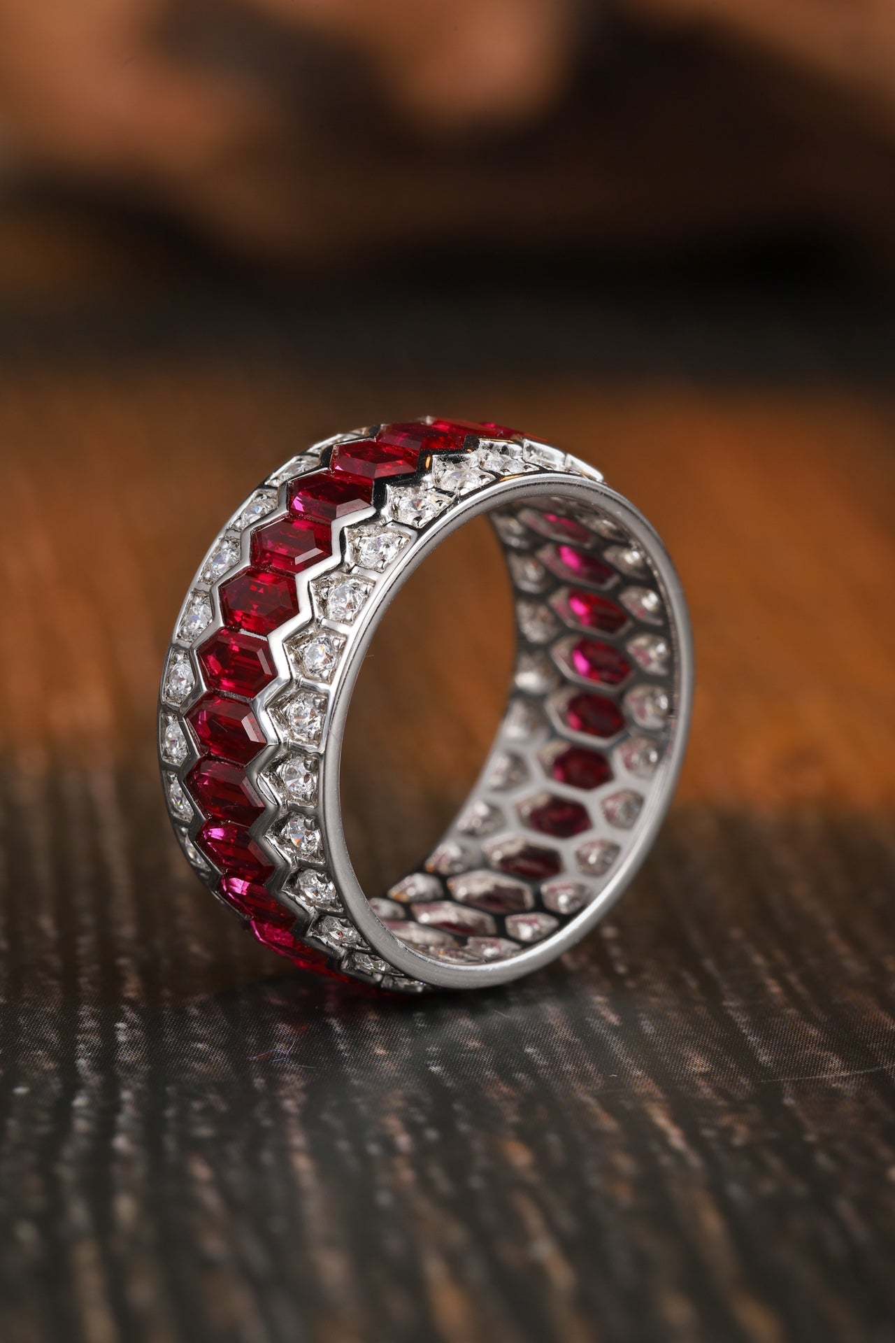 Sterling Silver Lab-Grown Ruby Ring A – PR177Y-A