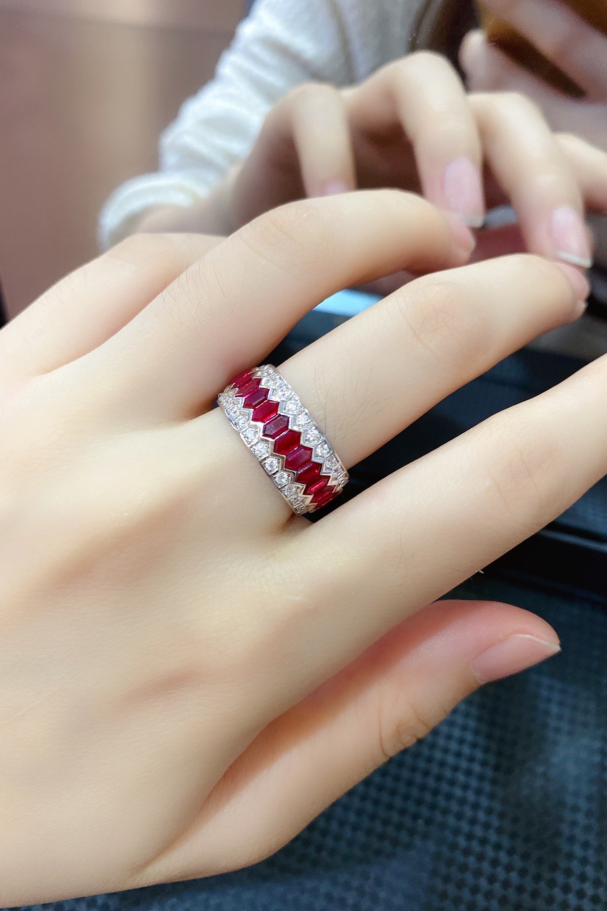 Sterling Silver Lab-Grown Ruby Ring A – PR177Y-A