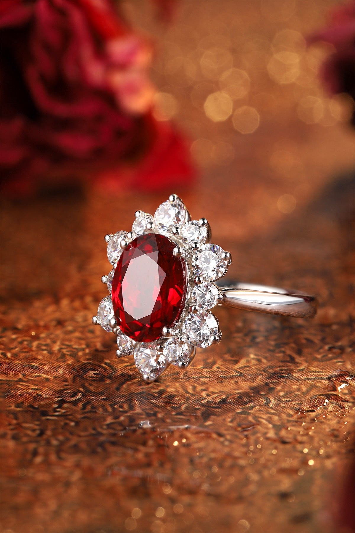 Sterling Silver Lab-Grown Ruby Ring A – JRURR214Y