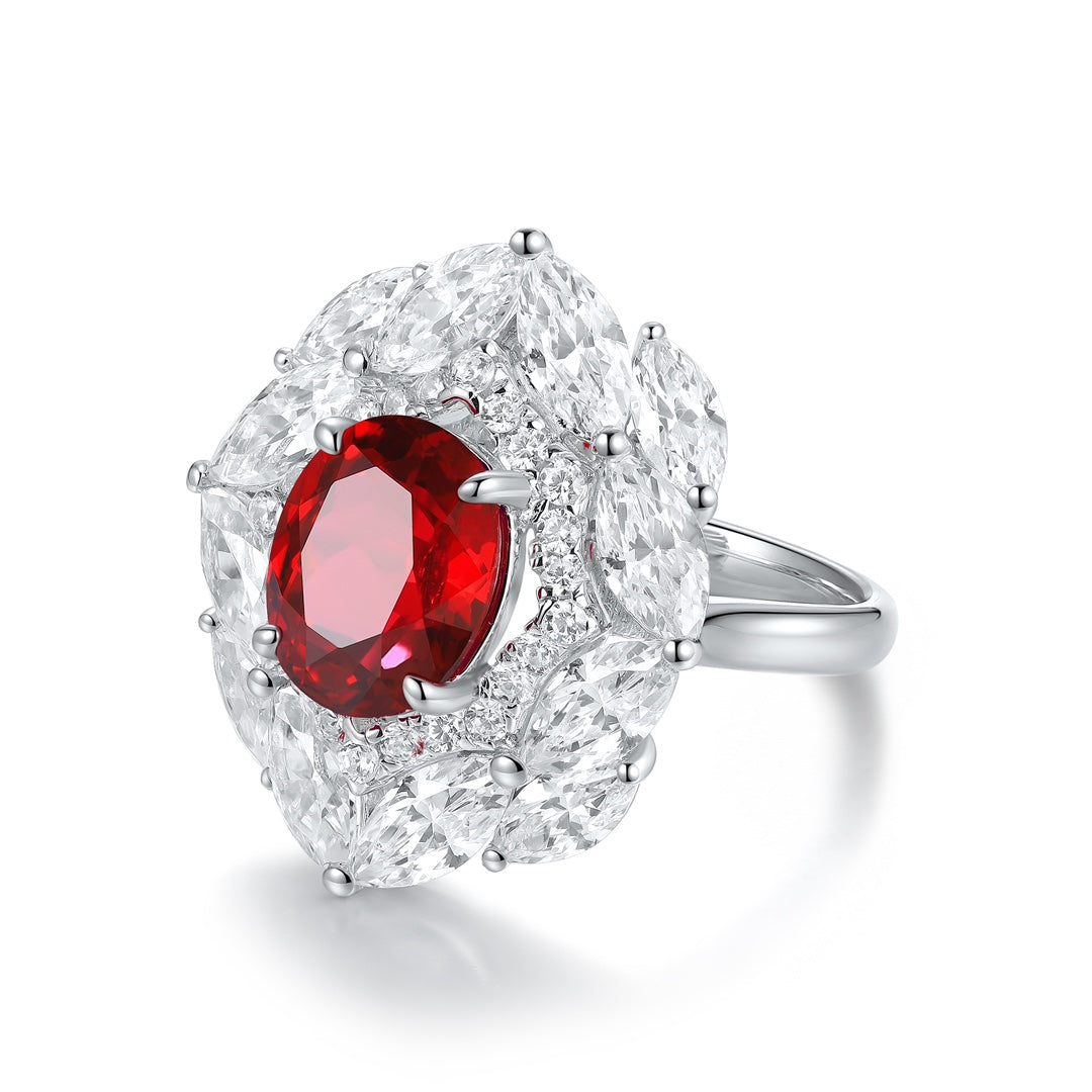 Sterling Silver Lab-Grown Ruby Ring A – JRURR124Y