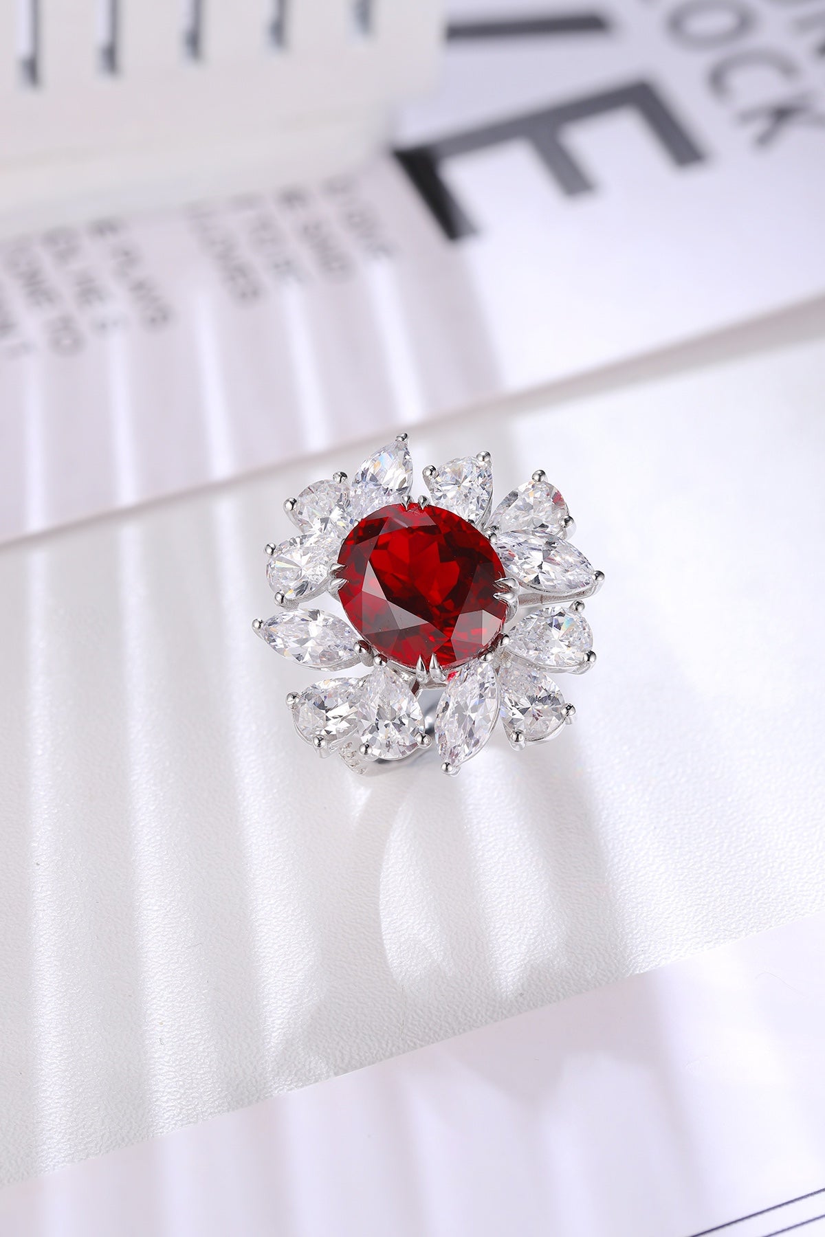Sterling Silver Lab-Grown Ruby Ring W – JRURR238Y
