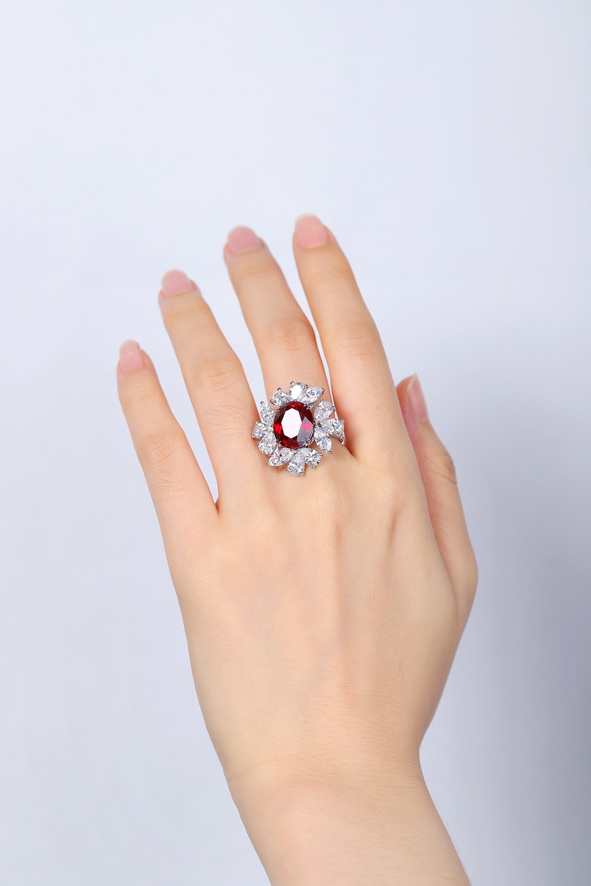 Sterling Silver Lab-Grown Ruby Ring W – JRURR238Y