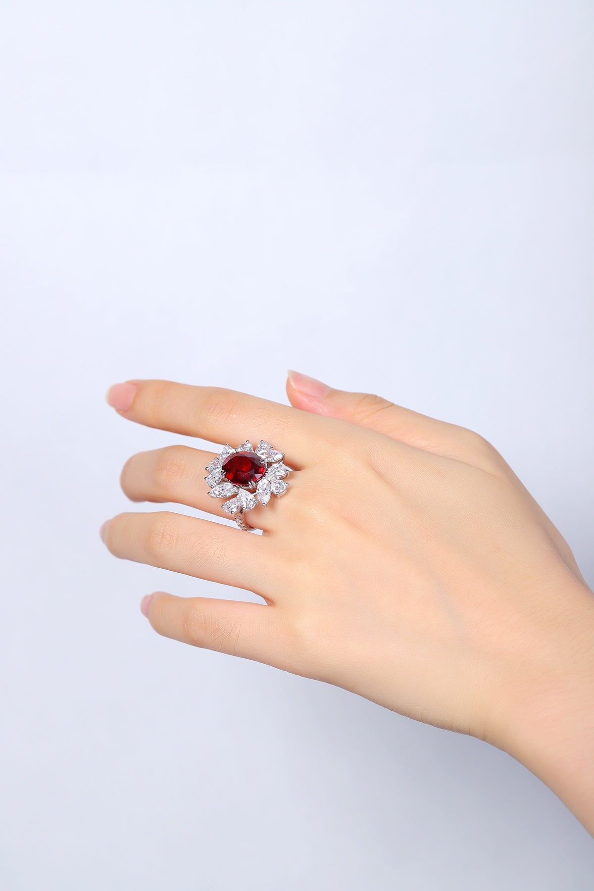 Sterling Silver Lab-Grown Ruby Ring W – JRURR238Y