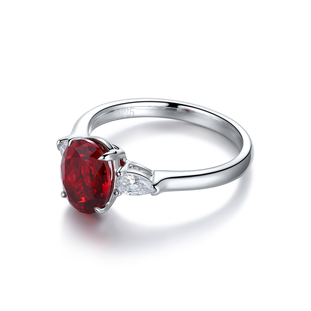 Sterling Silver Lab-Grown Ruby Ring A – JRURR130Y