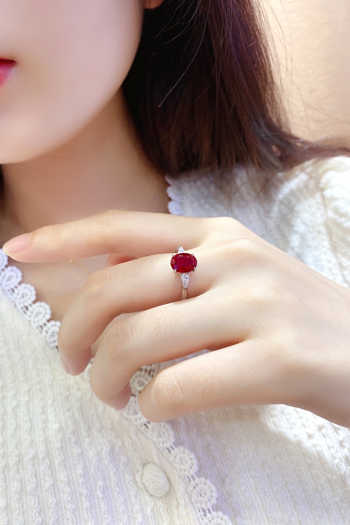 Sterling Silver Lab-Grown Ruby Ring A – JRURR130Y