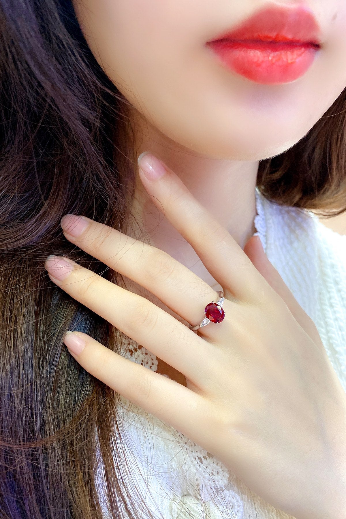 Sterling Silver Lab-Grown Ruby Ring A – JRURR130Y