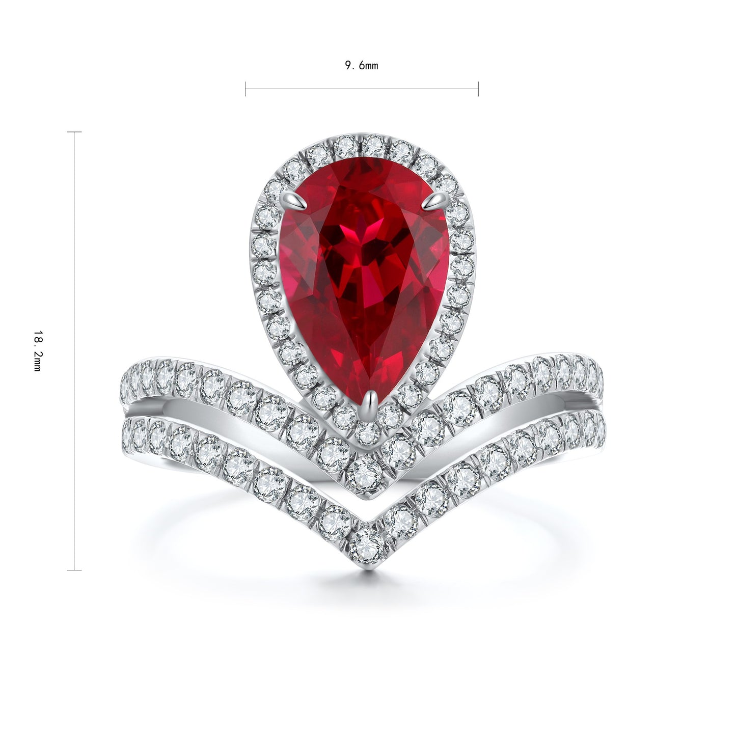 Sterling Silver Lab-Grown Ruby Ring W – JRURR18537