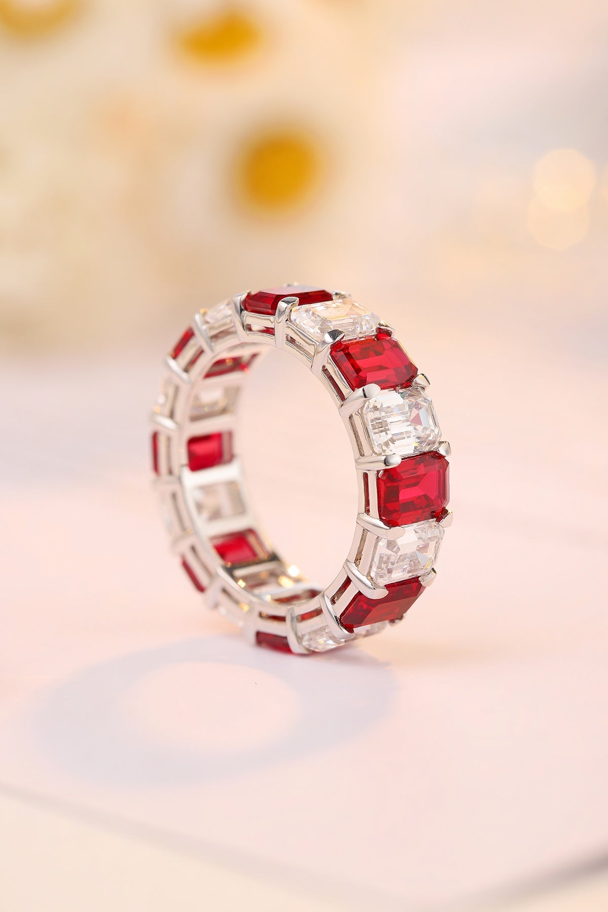 Sterling Silver Lab-Grown Ruby Ring A – JRUR235Y