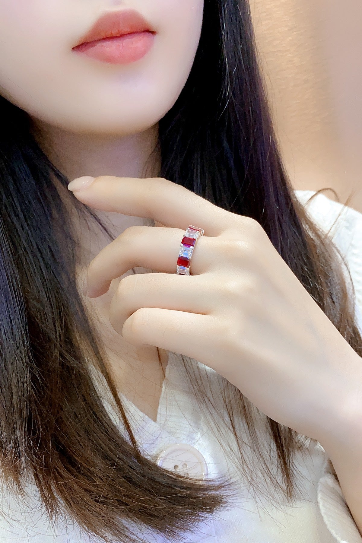 Sterling Silver Lab-Grown Ruby Ring A – JRUR235Y