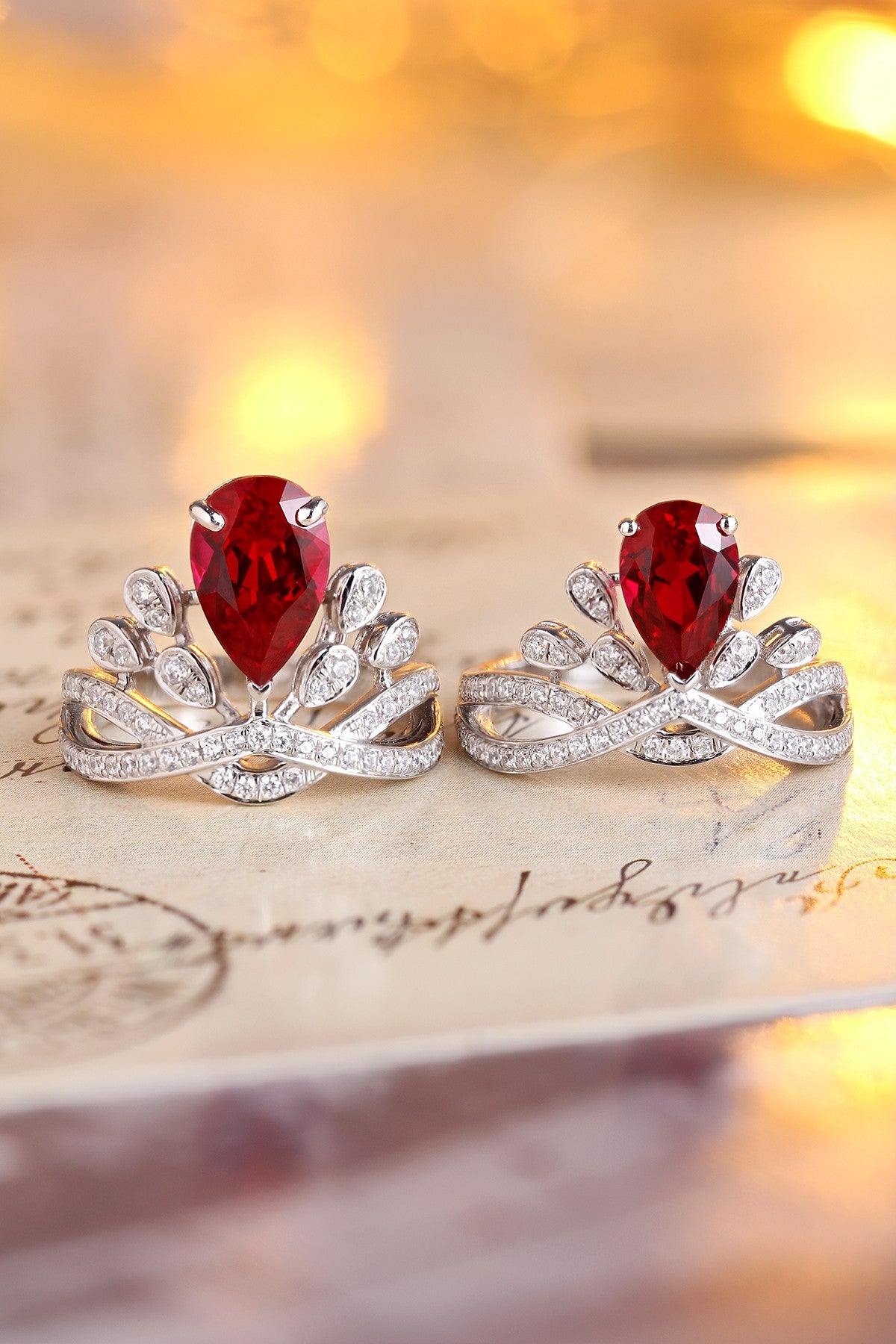 Sterling Silver Lab-Grown Ruby Ring A – JRURR18542