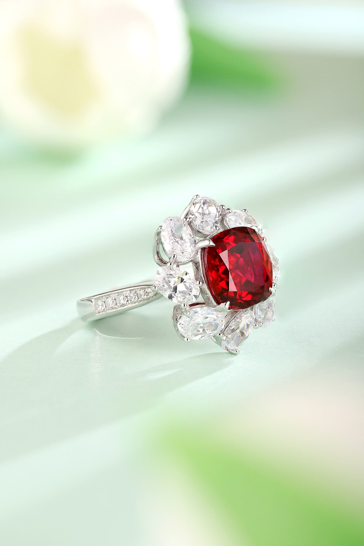 Sterling Silver Lab-Grown Ruby Ring A – JRURR1215Y