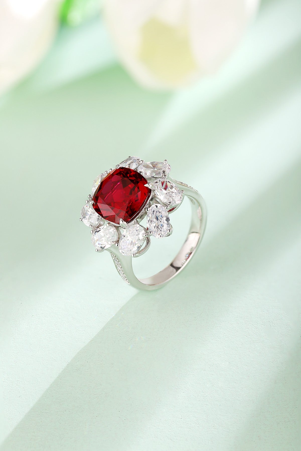 Sterling Silver Lab-Grown Ruby Ring A – JRURR1215Y
