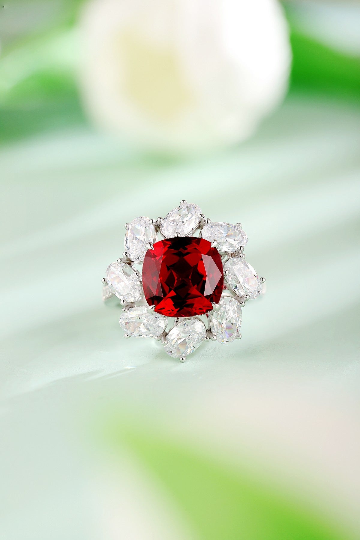 Sterling Silver Lab-Grown Ruby Ring A – JRURR1215Y