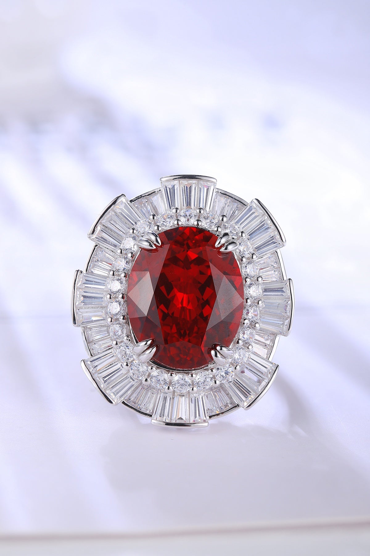 Sterling Silver Lab-Grown Ruby Ring A – JRURR1032Y