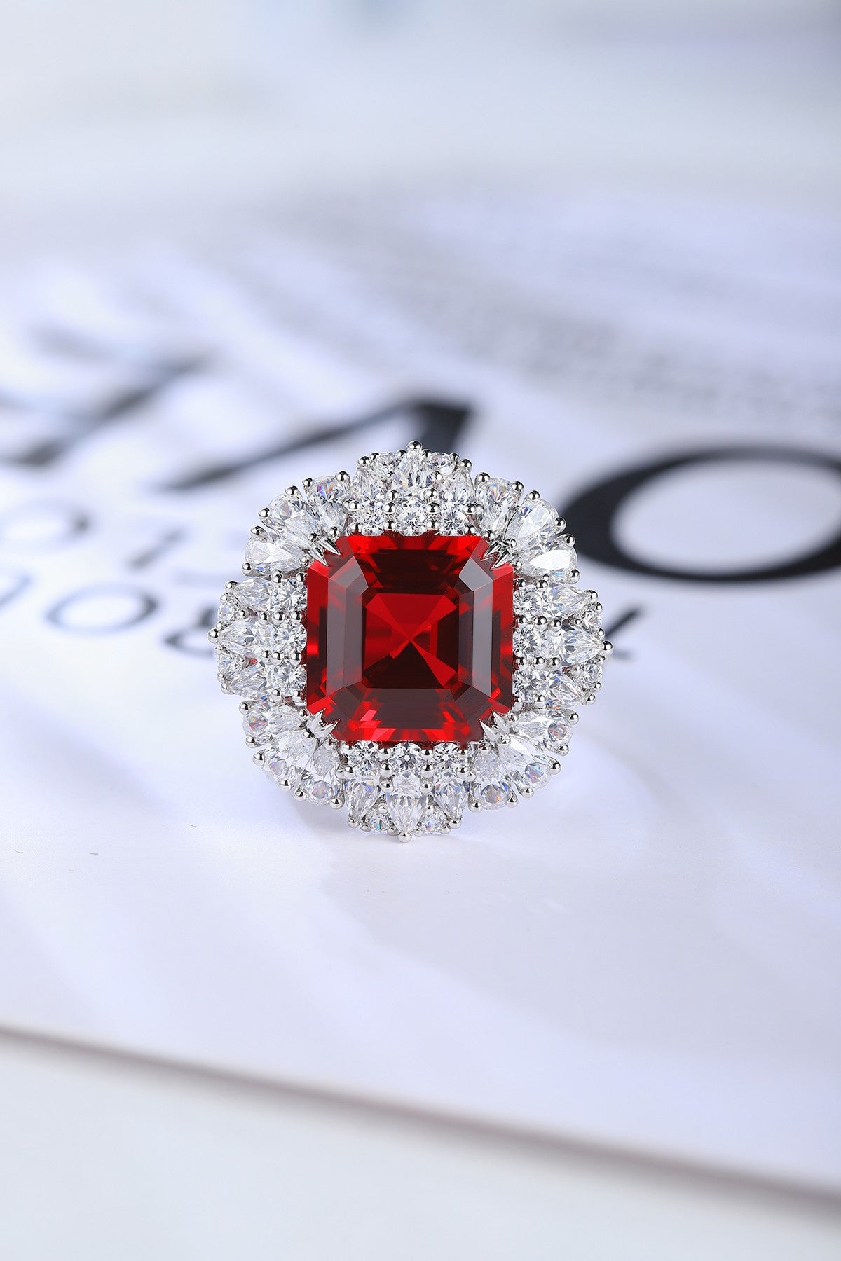 Sterling Silver Lab-Grown Ruby Ring W – JRURR1020Y