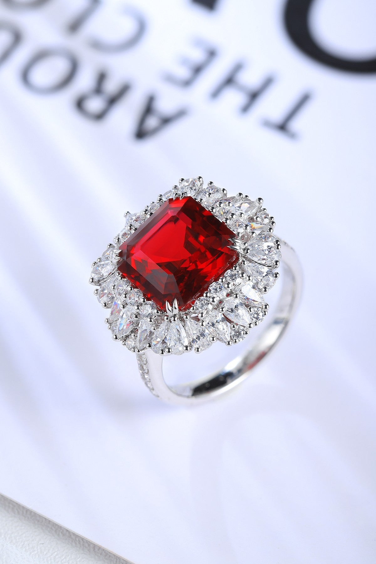 Sterling Silver Lab-Grown Ruby Ring W – JRURR1020Y