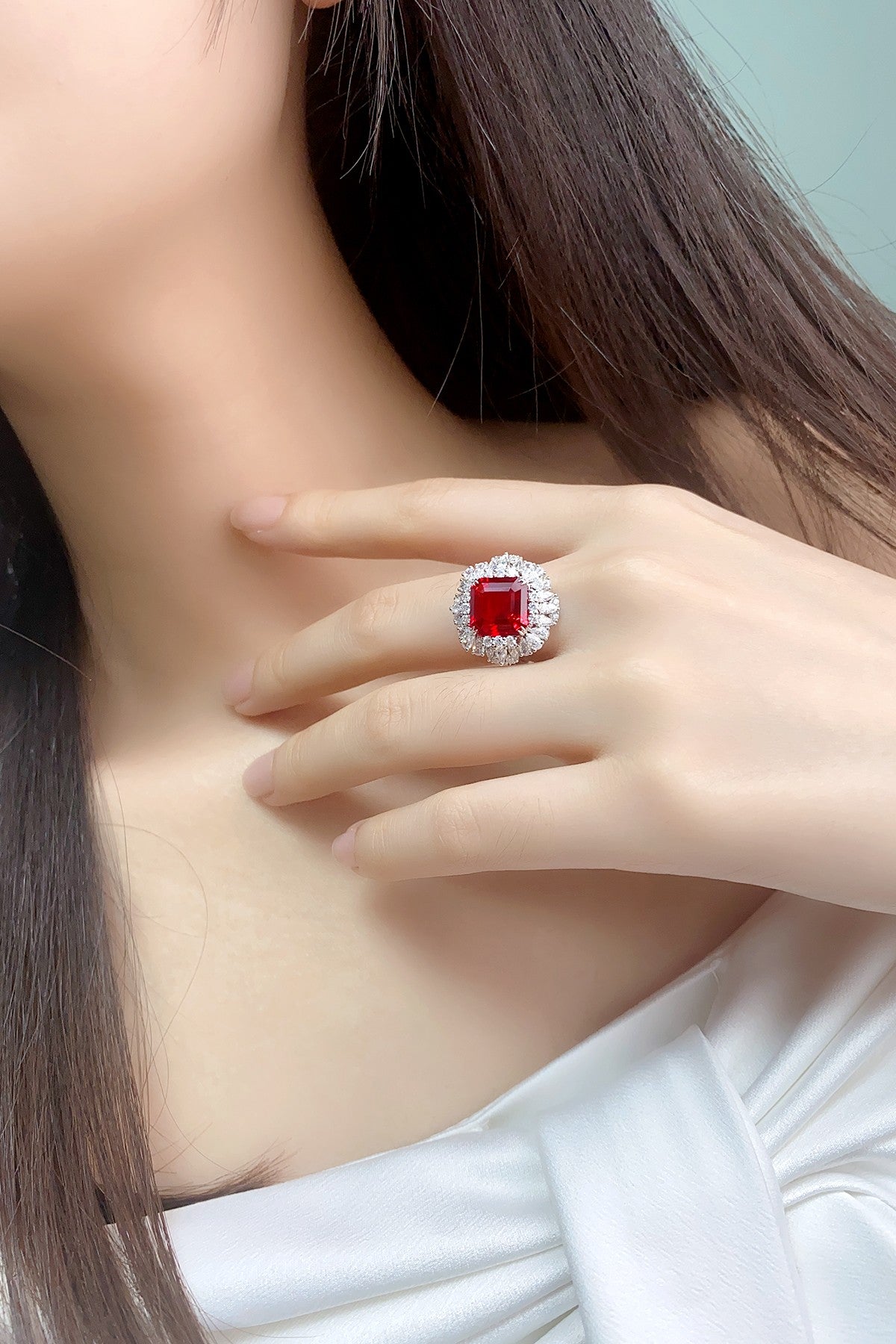 Sterling Silver Lab-Grown Ruby Ring W – JRURR1020Y