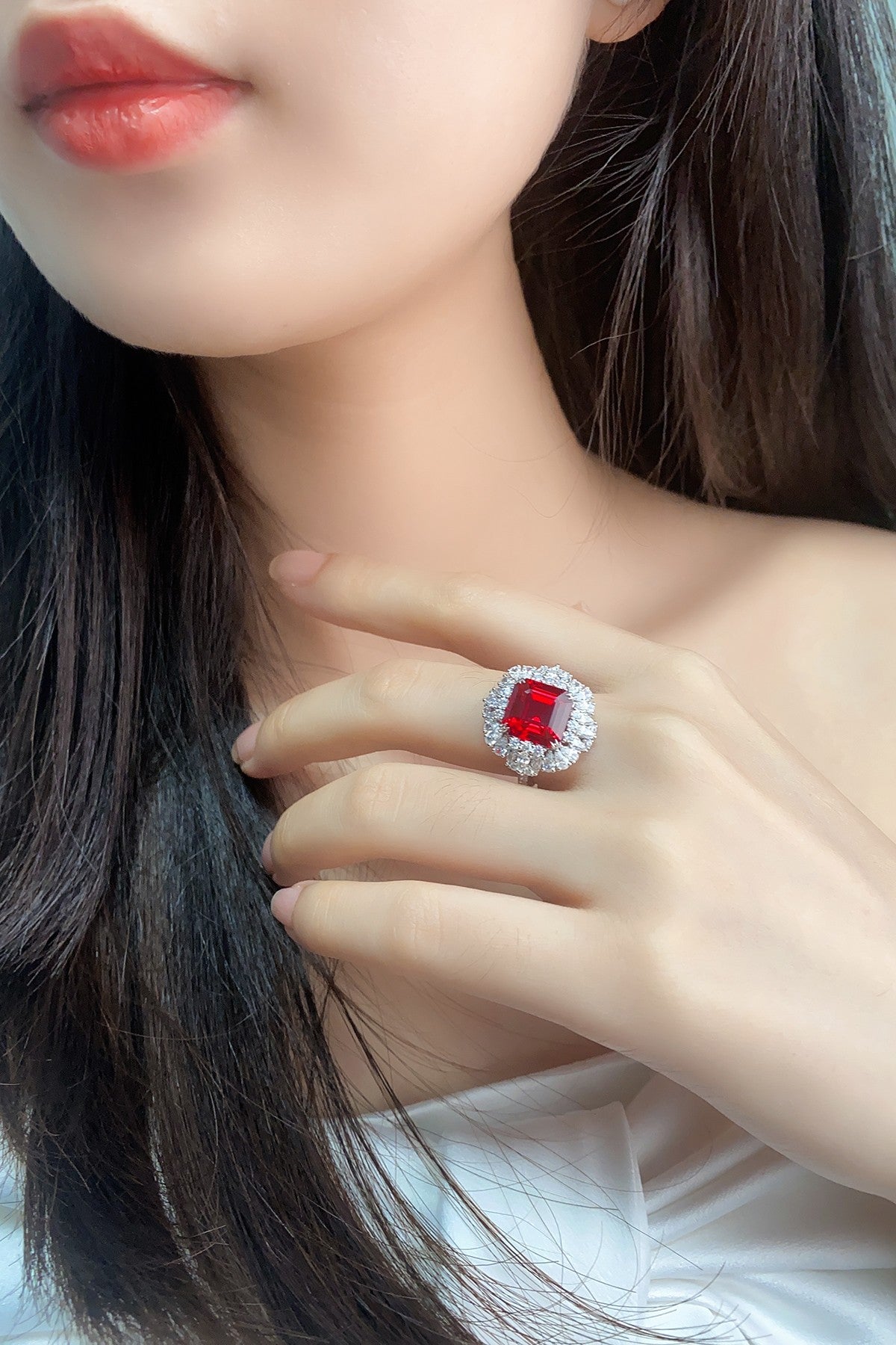 Sterling Silver Lab-Grown Ruby Ring W – JRURR1020Y