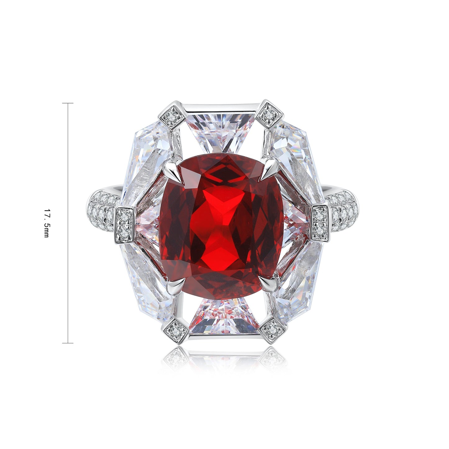 Sterling Silver Lab-Grown Ruby Ring A – JRURR1019Y