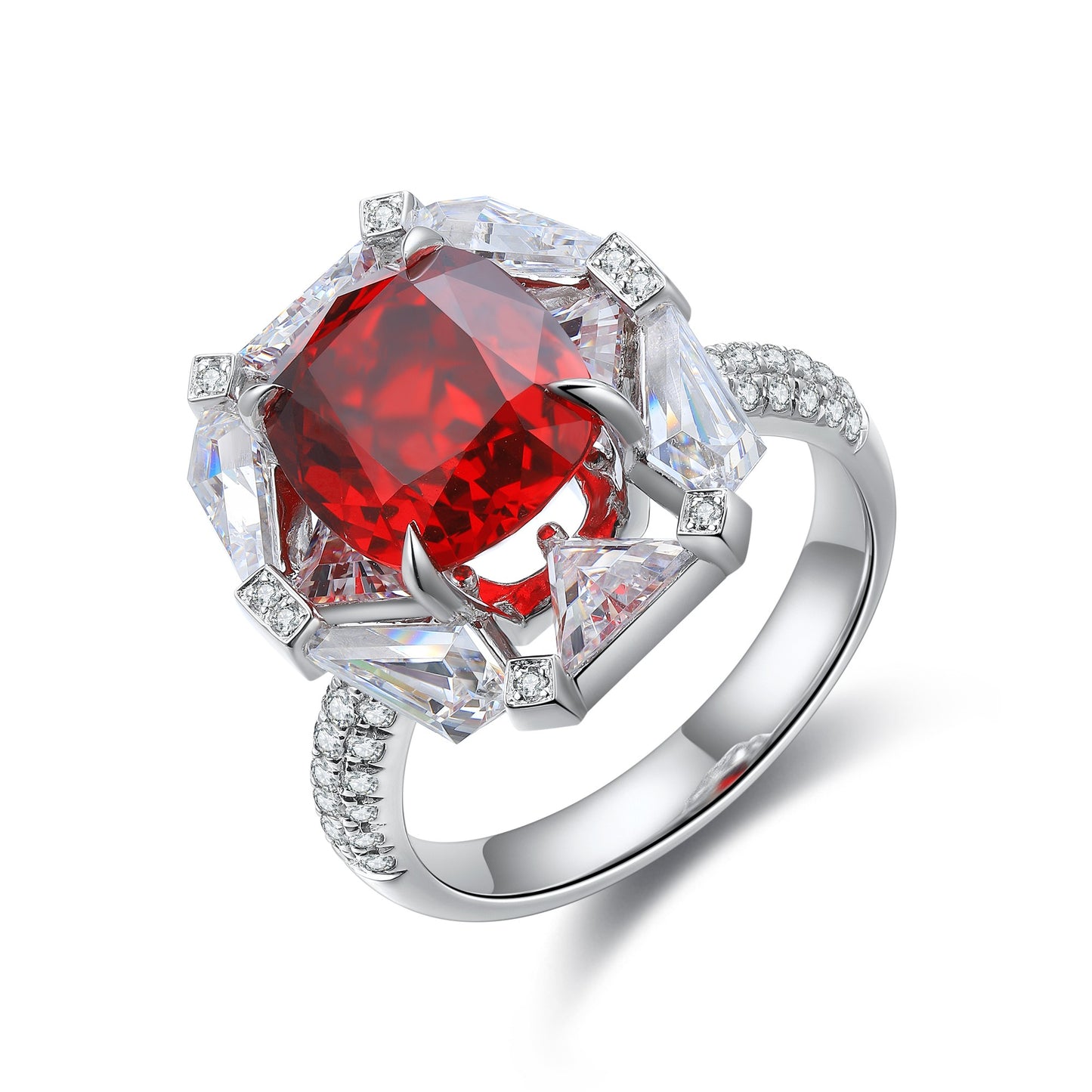 Sterling Silver Lab-Grown Ruby Ring A – JRURR1019Y