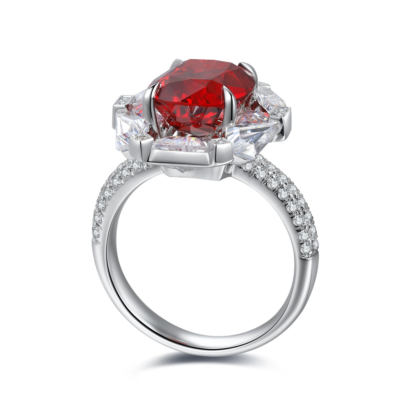 Sterling Silver Lab-Grown Ruby Ring A – JRURR1019Y