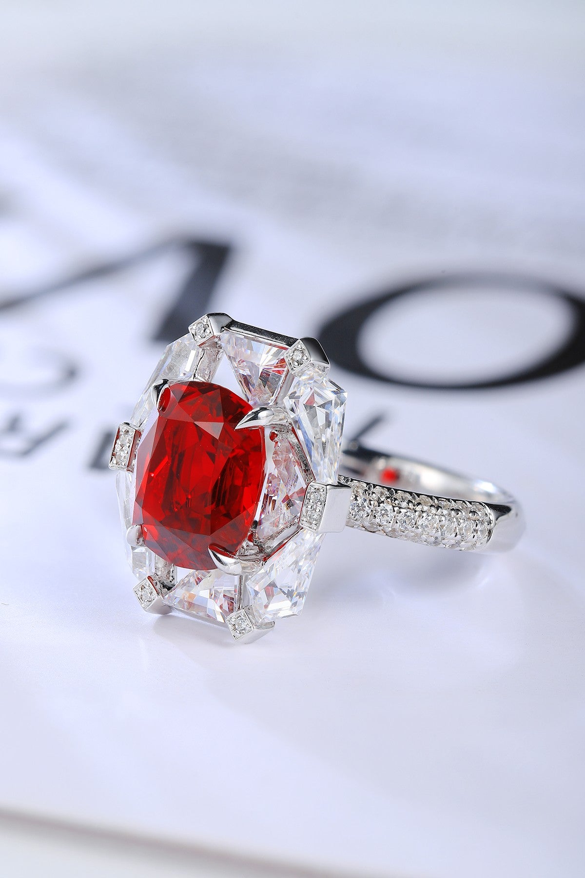 Sterling Silver Lab-Grown Ruby Ring A – JRURR1019Y