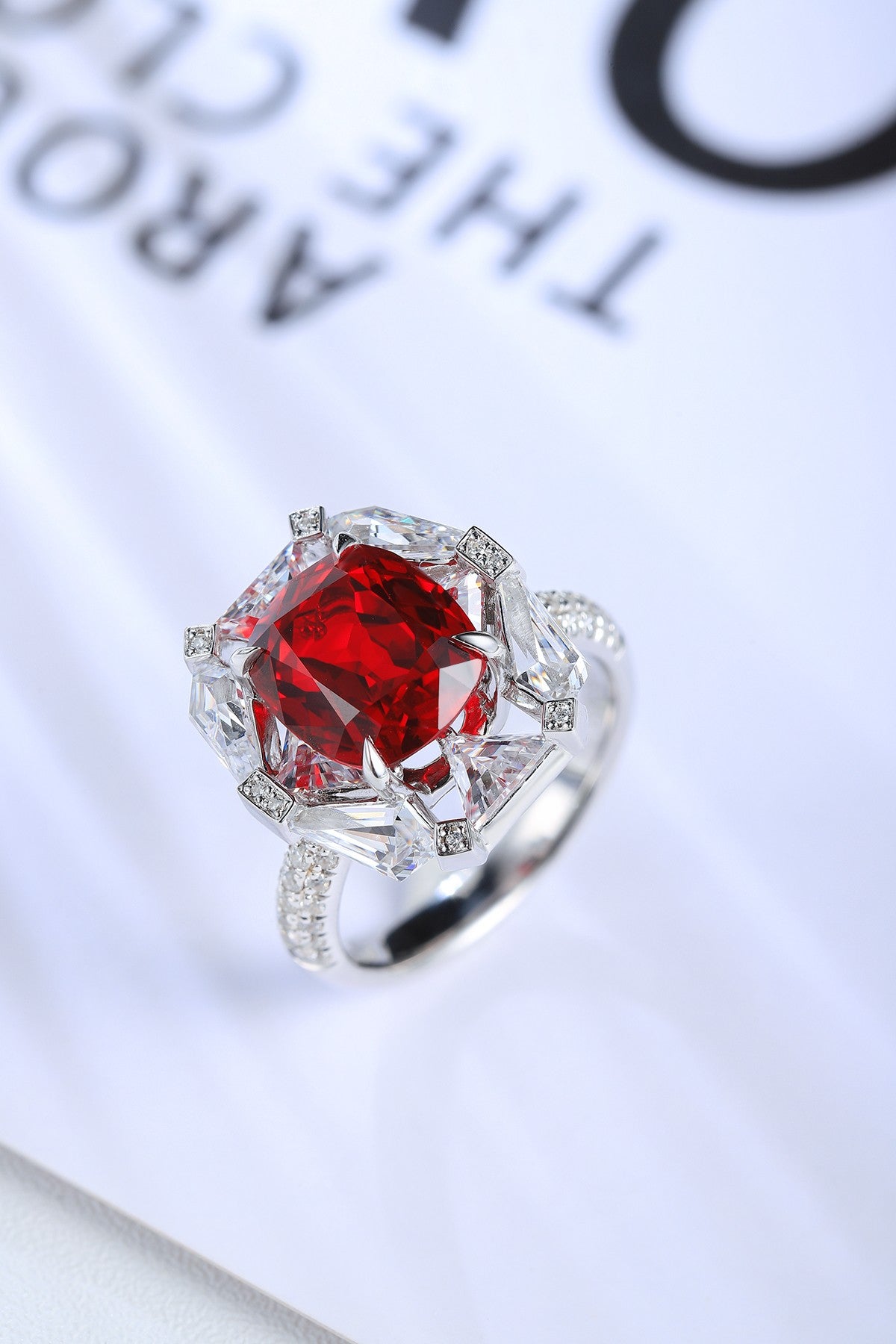 Sterling Silver Lab-Grown Ruby Ring A – JRURR1019Y