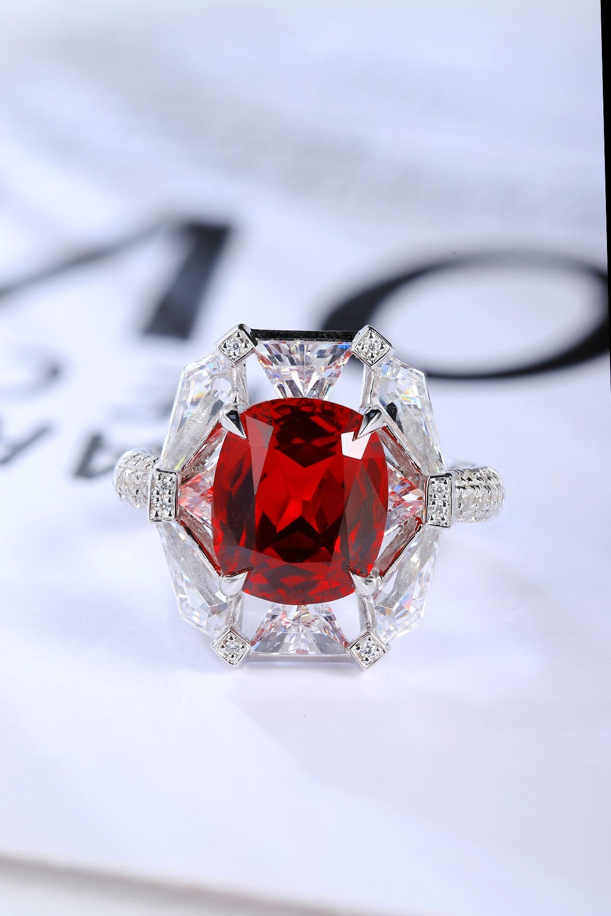 Sterling Silver Lab-Grown Ruby Ring A – JRURR1019Y