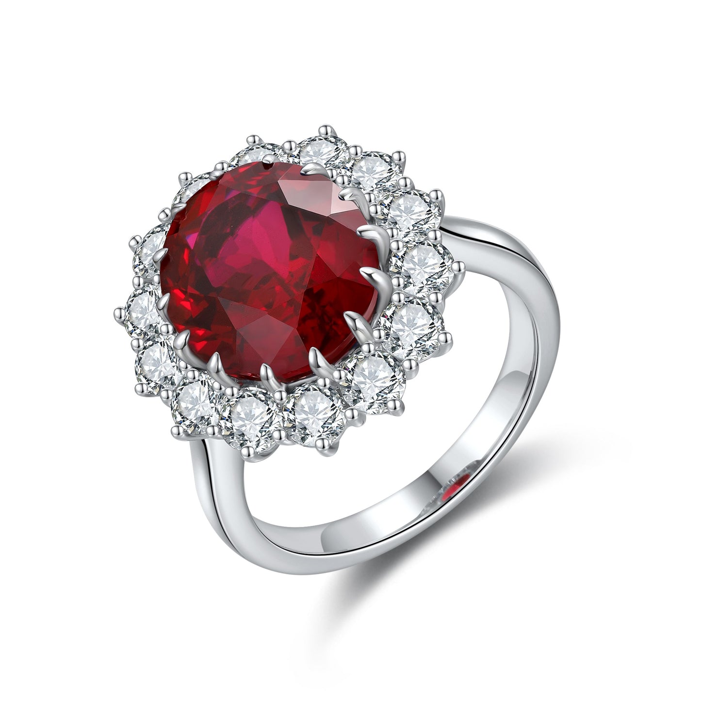 Sterling Silver Lab - Grown Ruby Ring A – JRURR1272Y
