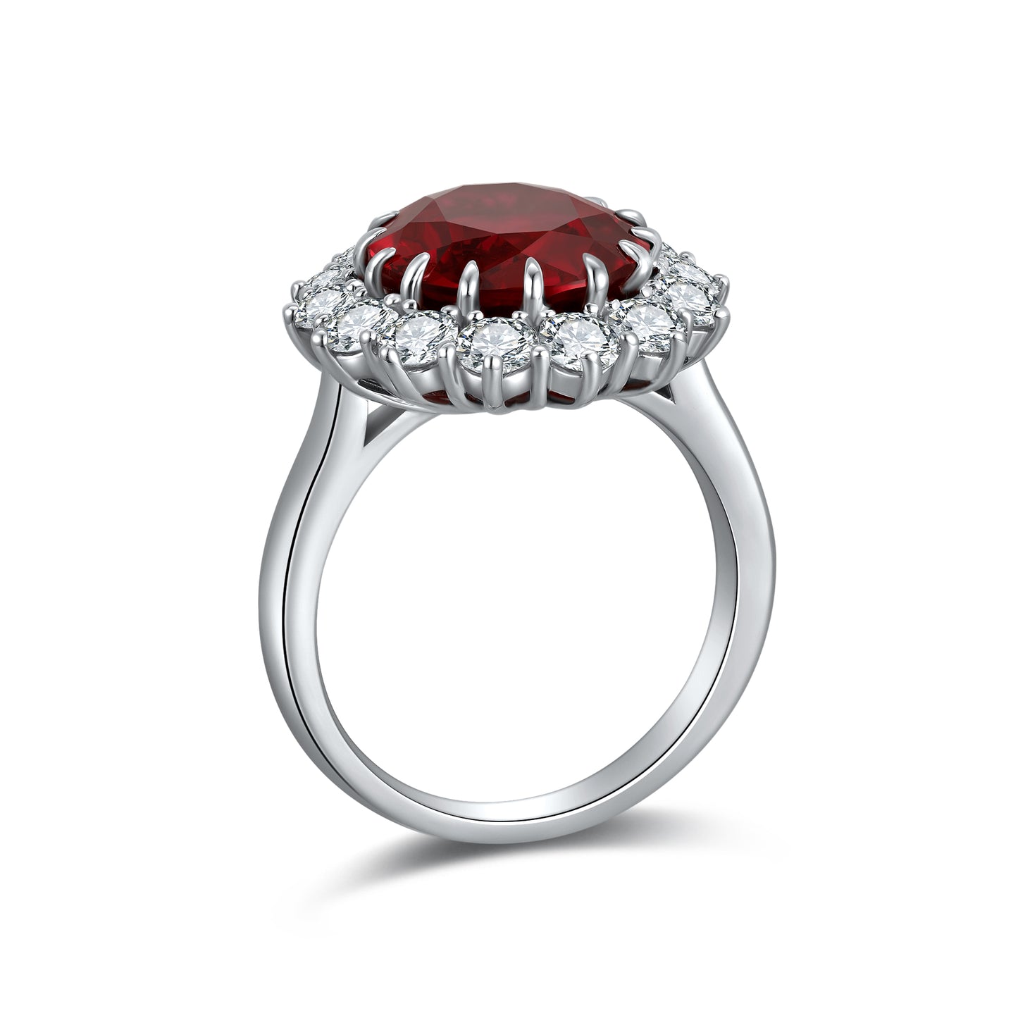 Sterling Silver Lab - Grown Ruby Ring A – JRURR1272Y
