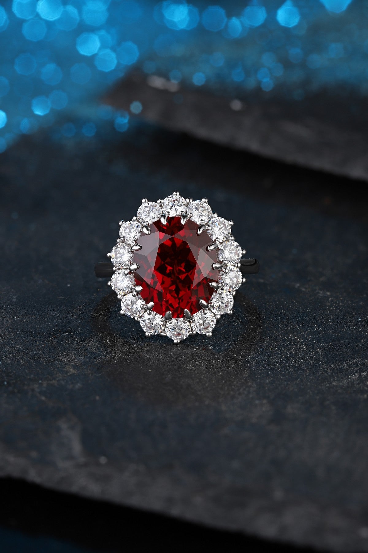 Sterling Silver Lab - Grown Ruby Ring A – JRURR1272Y