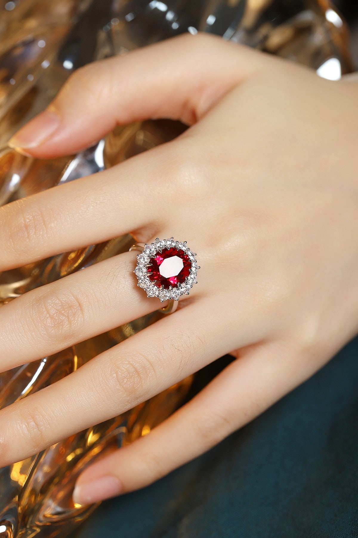 Sterling Silver Lab - Grown Ruby Ring A – JRURR1272Y