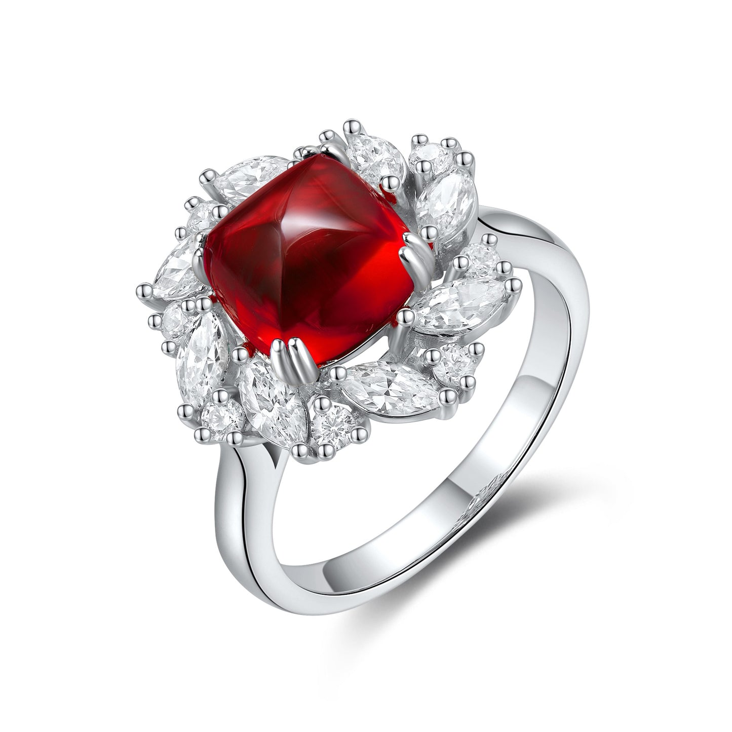 Sterling Silver Lab-Grown Ruby Ring A – JRURR934Y
