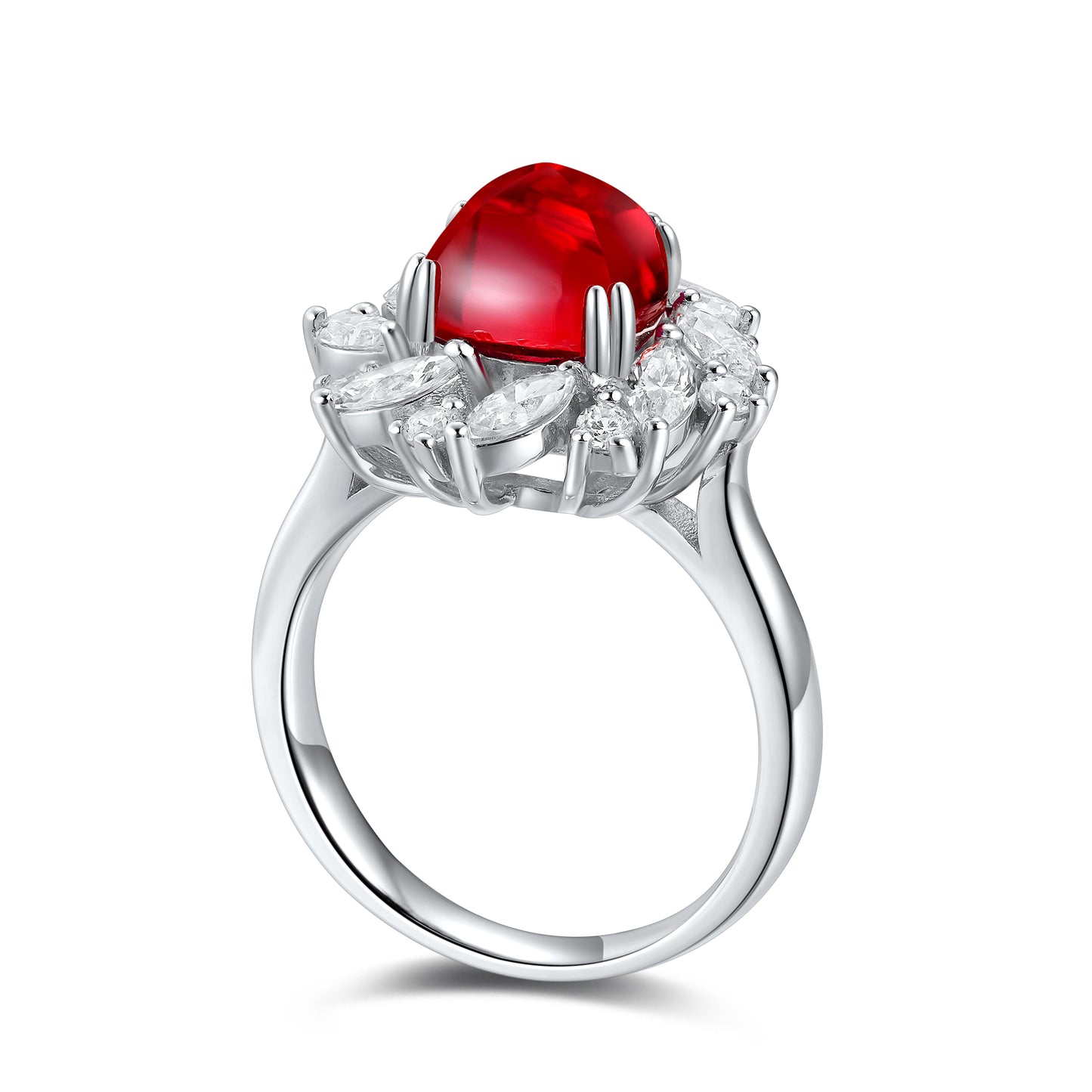 Sterling Silver Lab-Grown Ruby Ring A – JRURR934Y