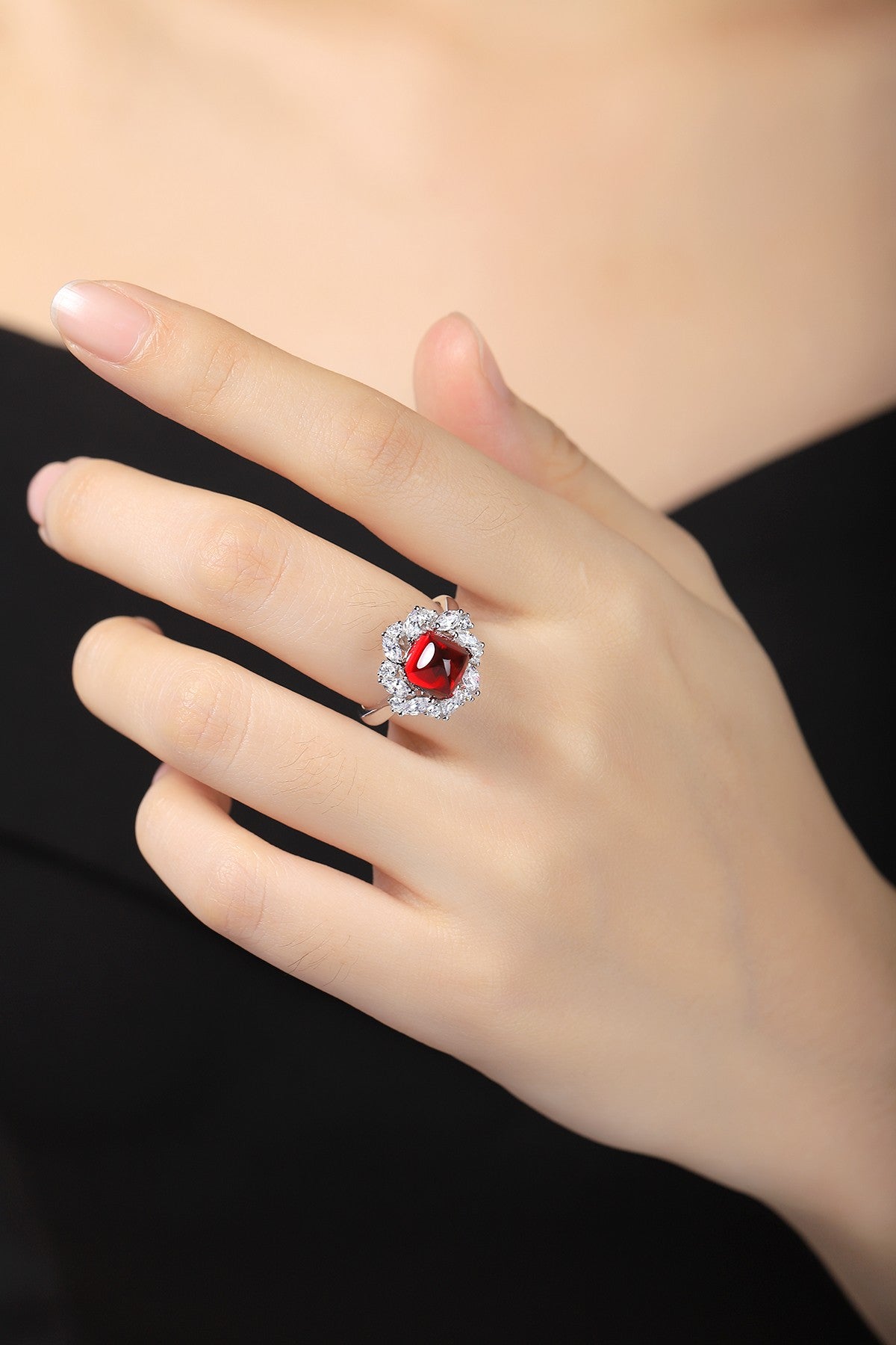 Sterling Silver Lab-Grown Ruby Ring A – JRURR934Y