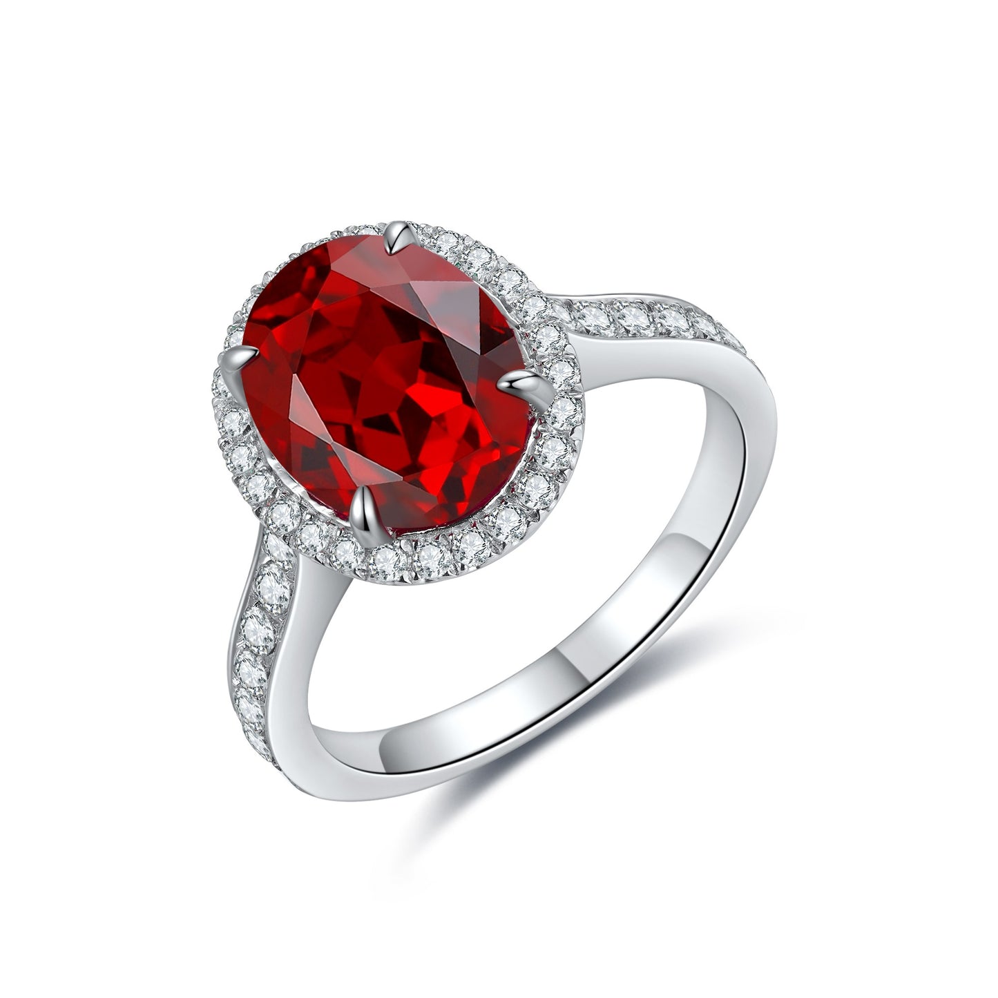 Sterling Silver Lab - Grown Ruby Ring A – JRURR689Y