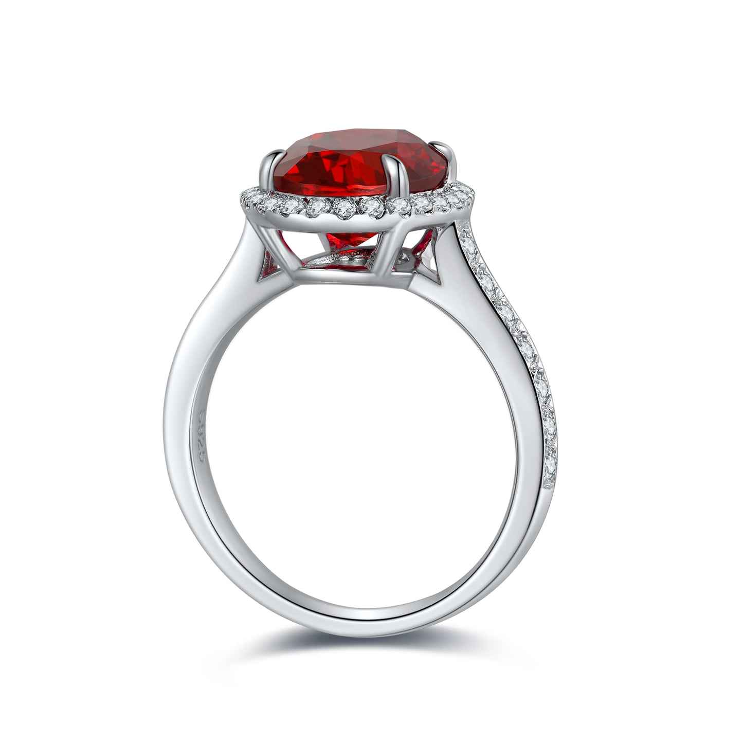 Sterling Silver Lab - Grown Ruby Ring A – JRURR689Y