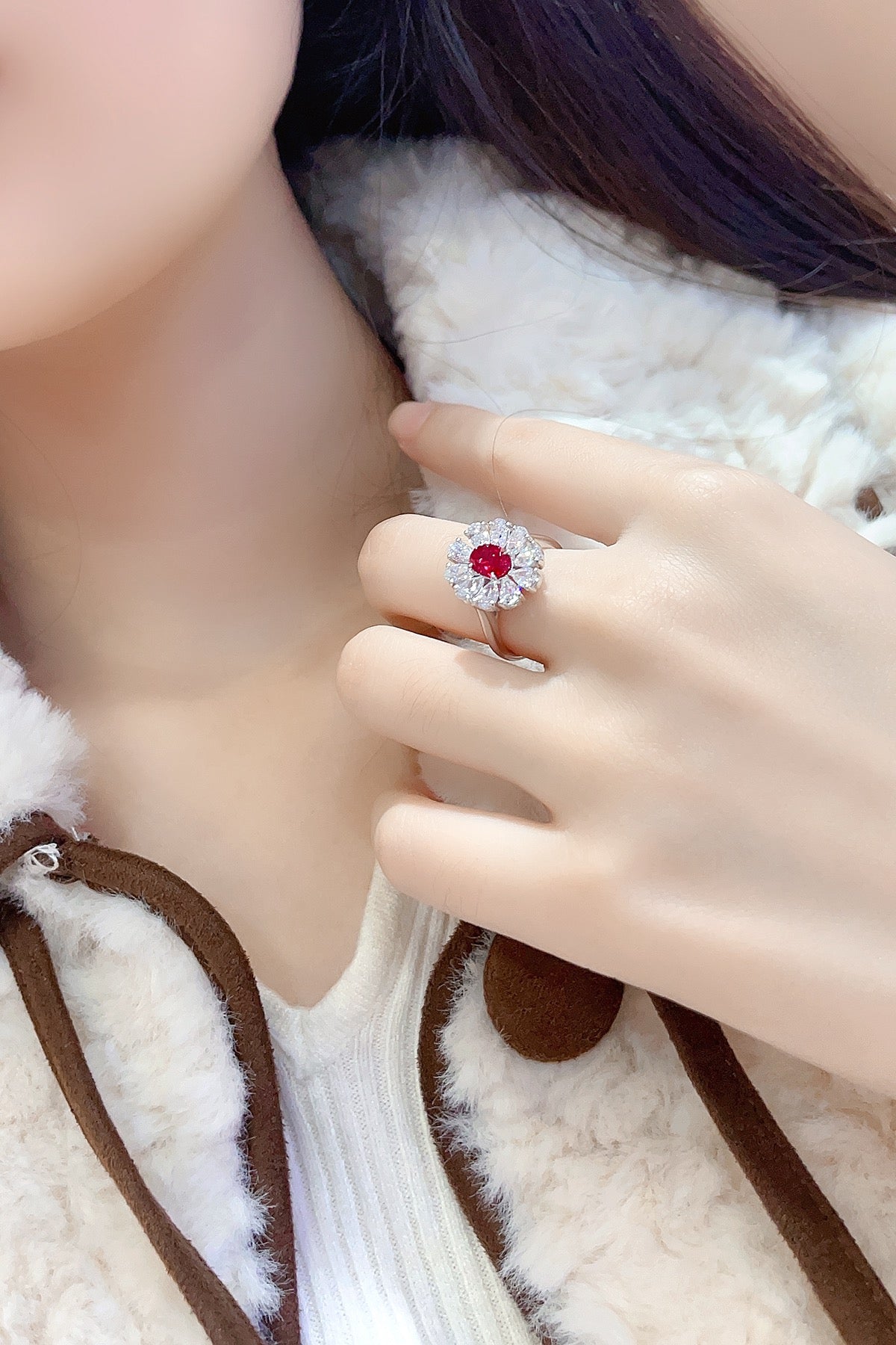 Sterling Silver Lab - Grown Ruby Ring A – JRURR676Y