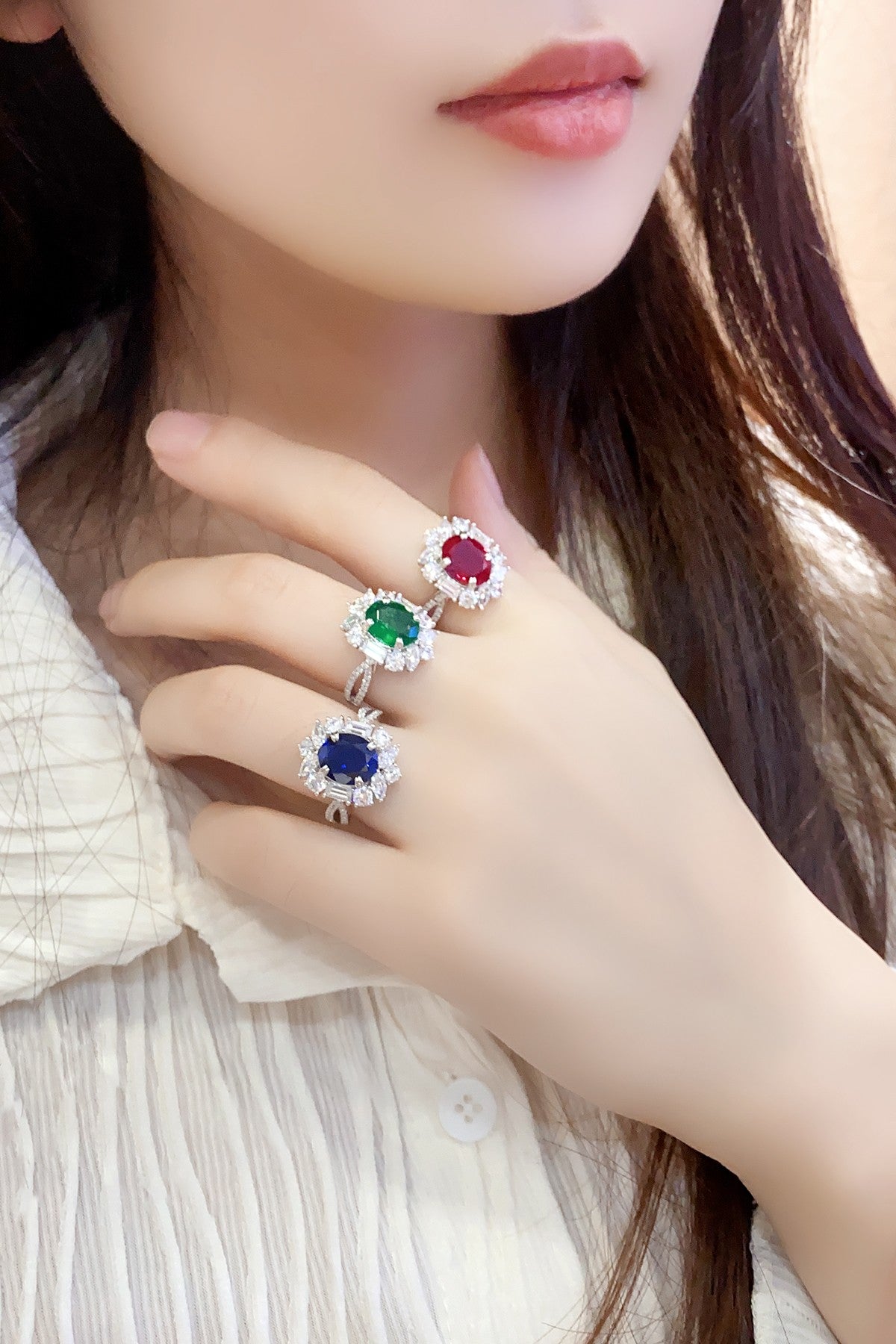 Sterling Silver Lab - Grown Ruby Ring A – JRURR504Y