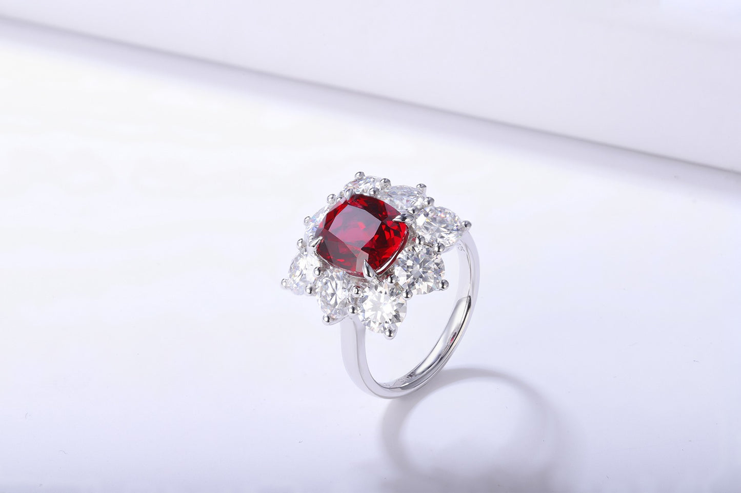 Sterling Silver Lab - Grown Ruby Ring A – JRURR280Y