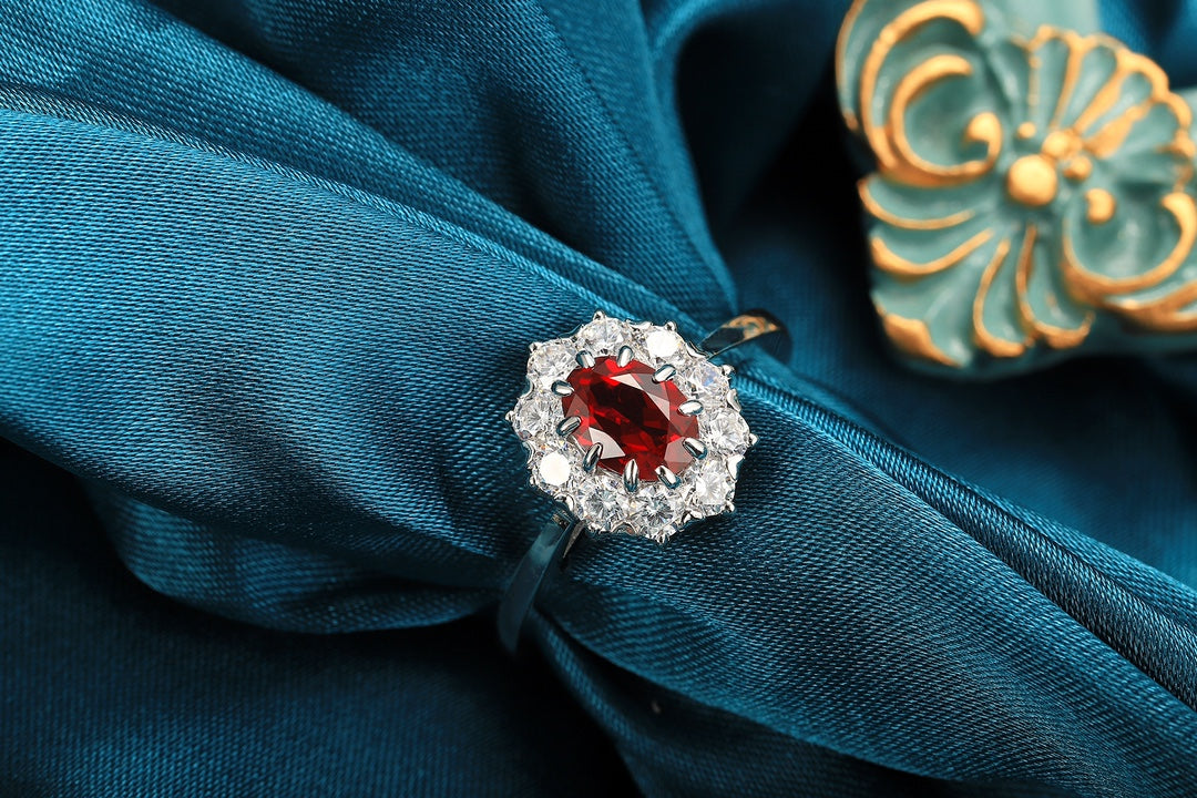 Sterling Silver Lab - Grown Ruby Ring A – JRURR119Y