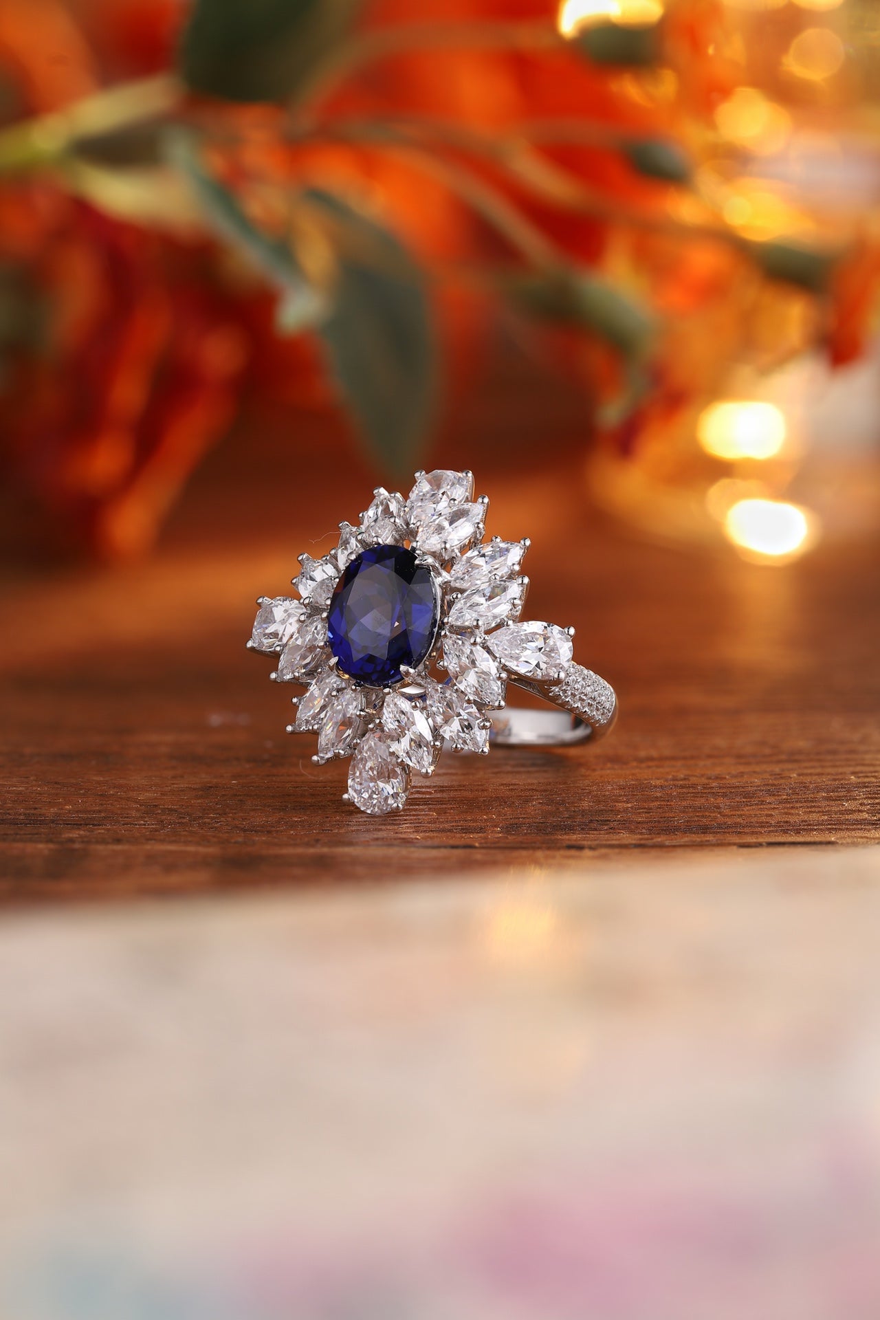Sterling Silver Lab - Grown Sapphire Ring A – JSABR1262Y