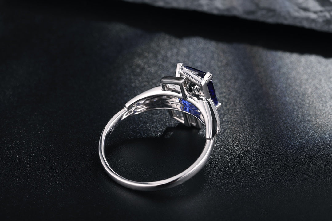 18K Gold Lab - Grown Sapphire Ring A – JSABR181621A