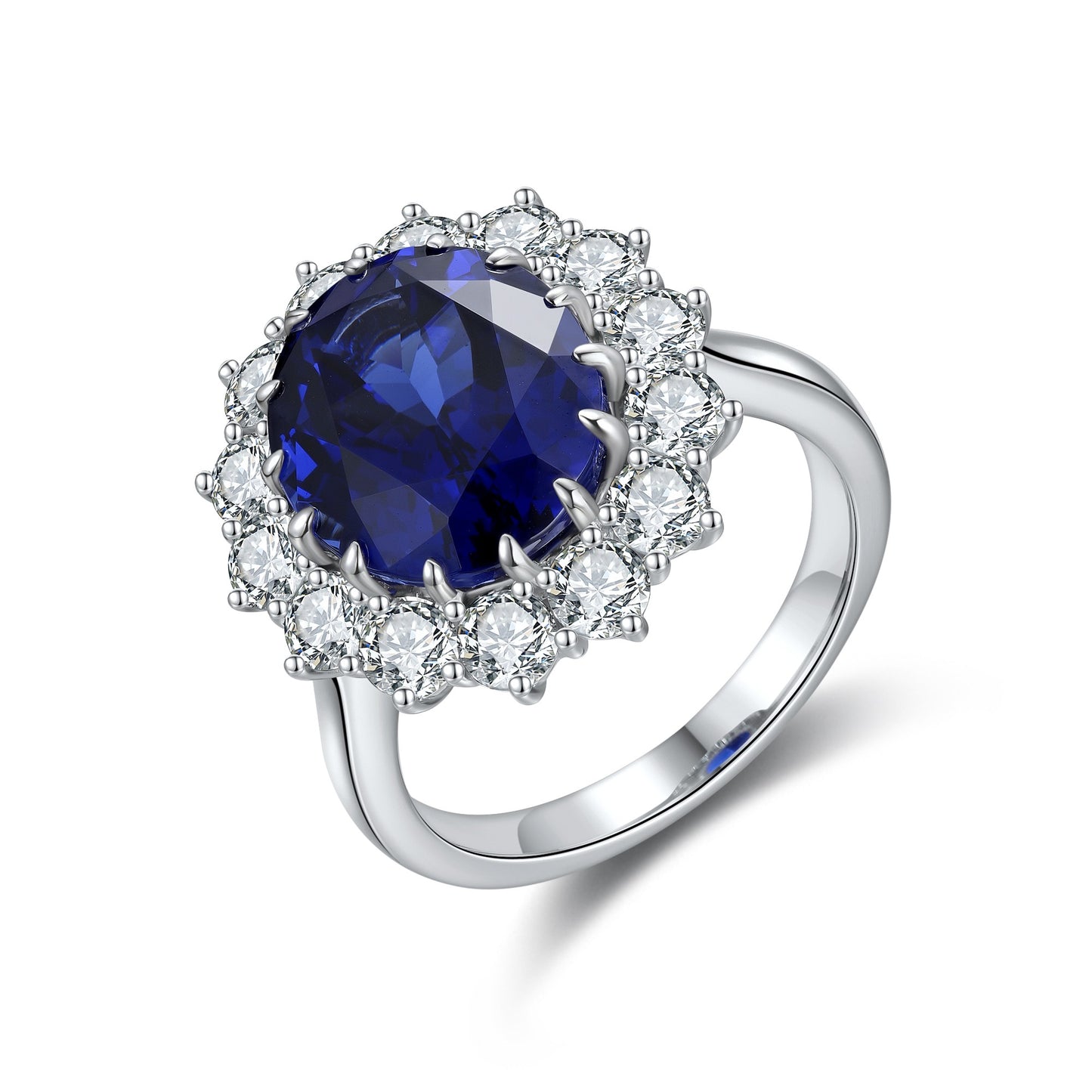 Sterling Silver Lab - Grown Sapphire Ring W – JSABR1272Y