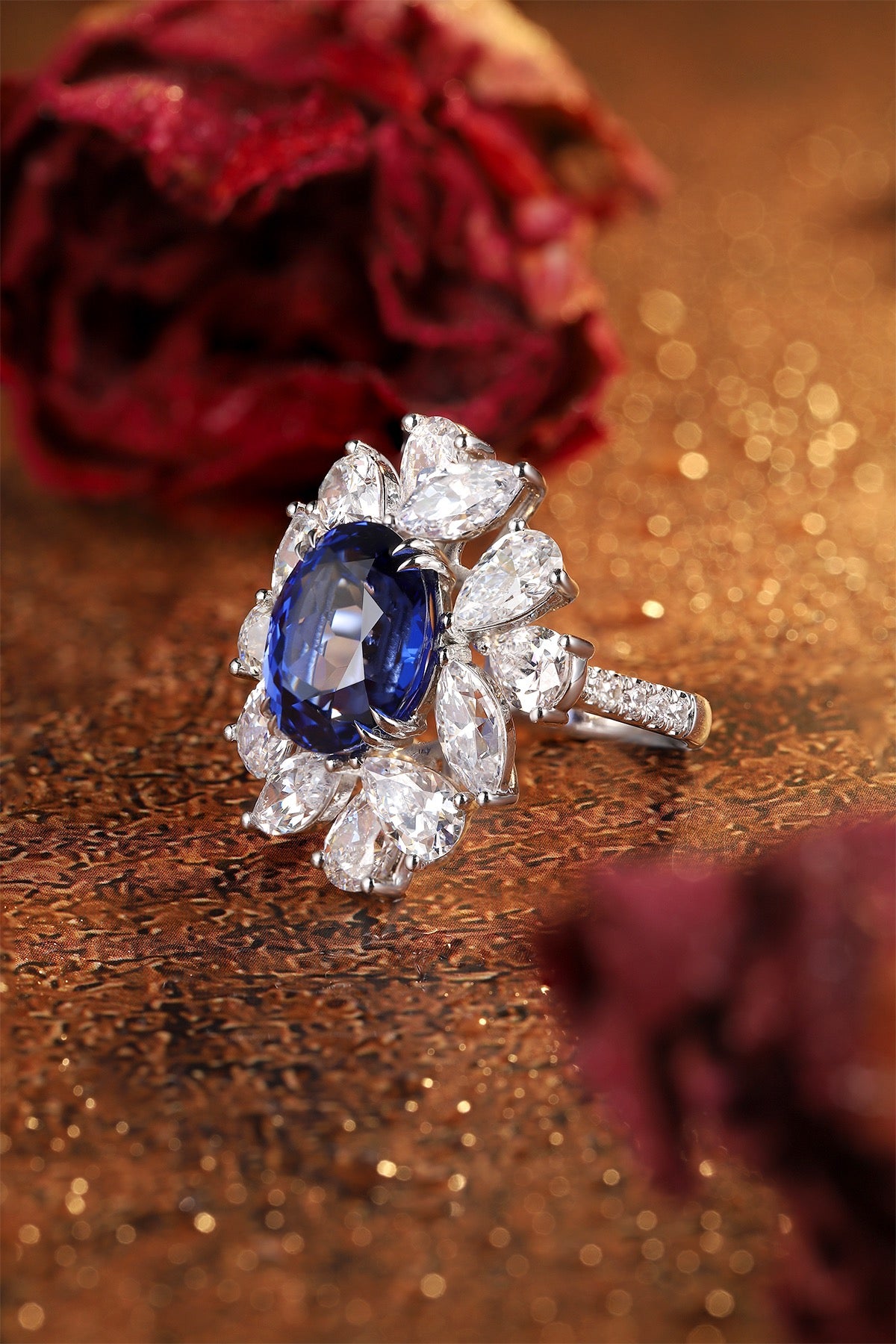 Sterling Silver Lab - Grown Sapphire Ring A – JSABR238Y
