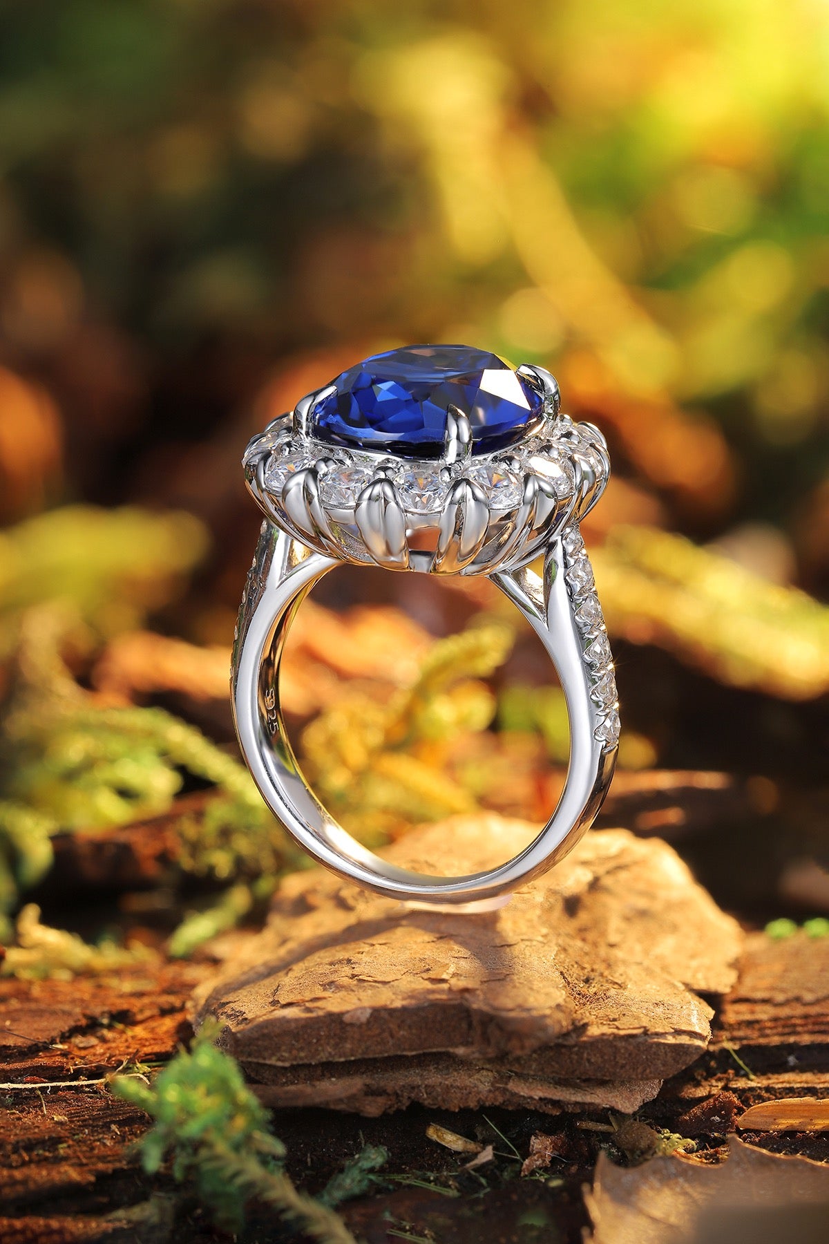 Sterling Silver Lab - Grown Sapphire Ring W – JSABR201Y