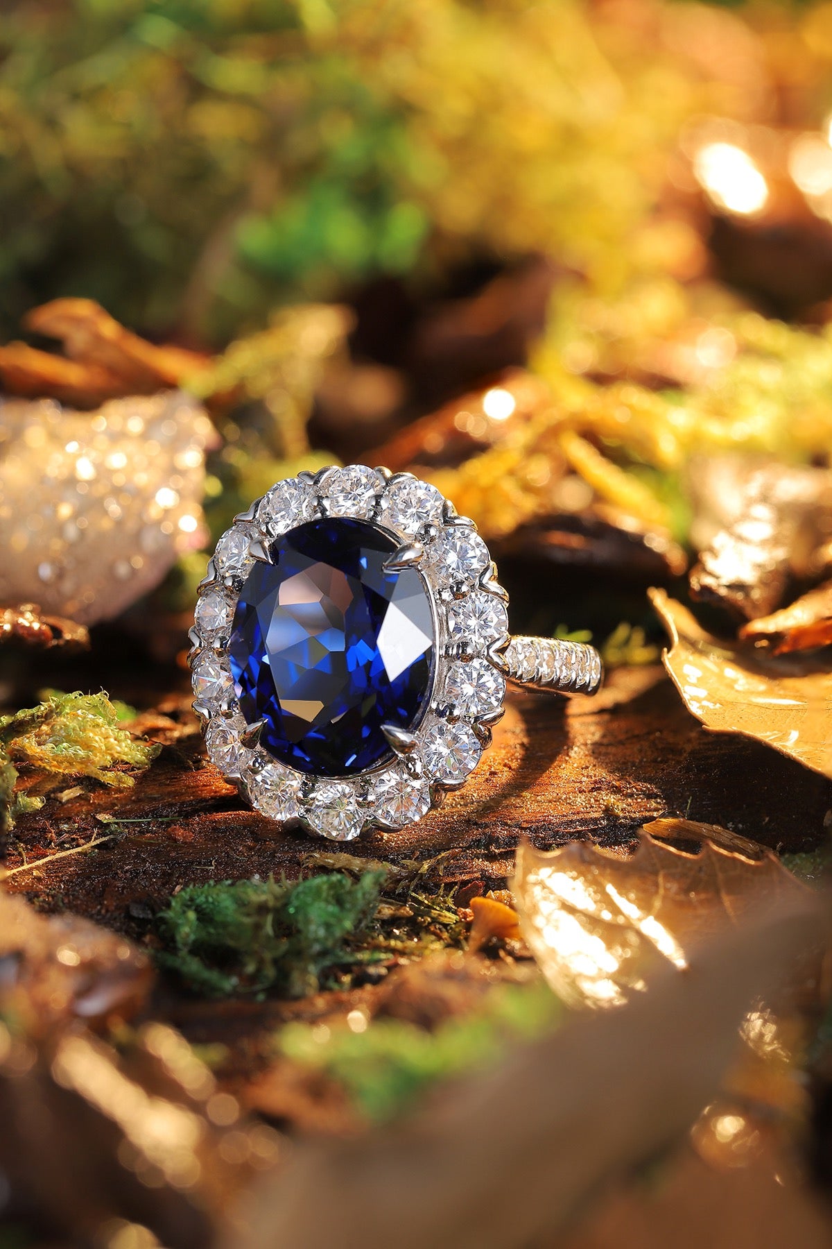 Sterling Silver Lab - Grown Sapphire Ring W – JSABR201Y