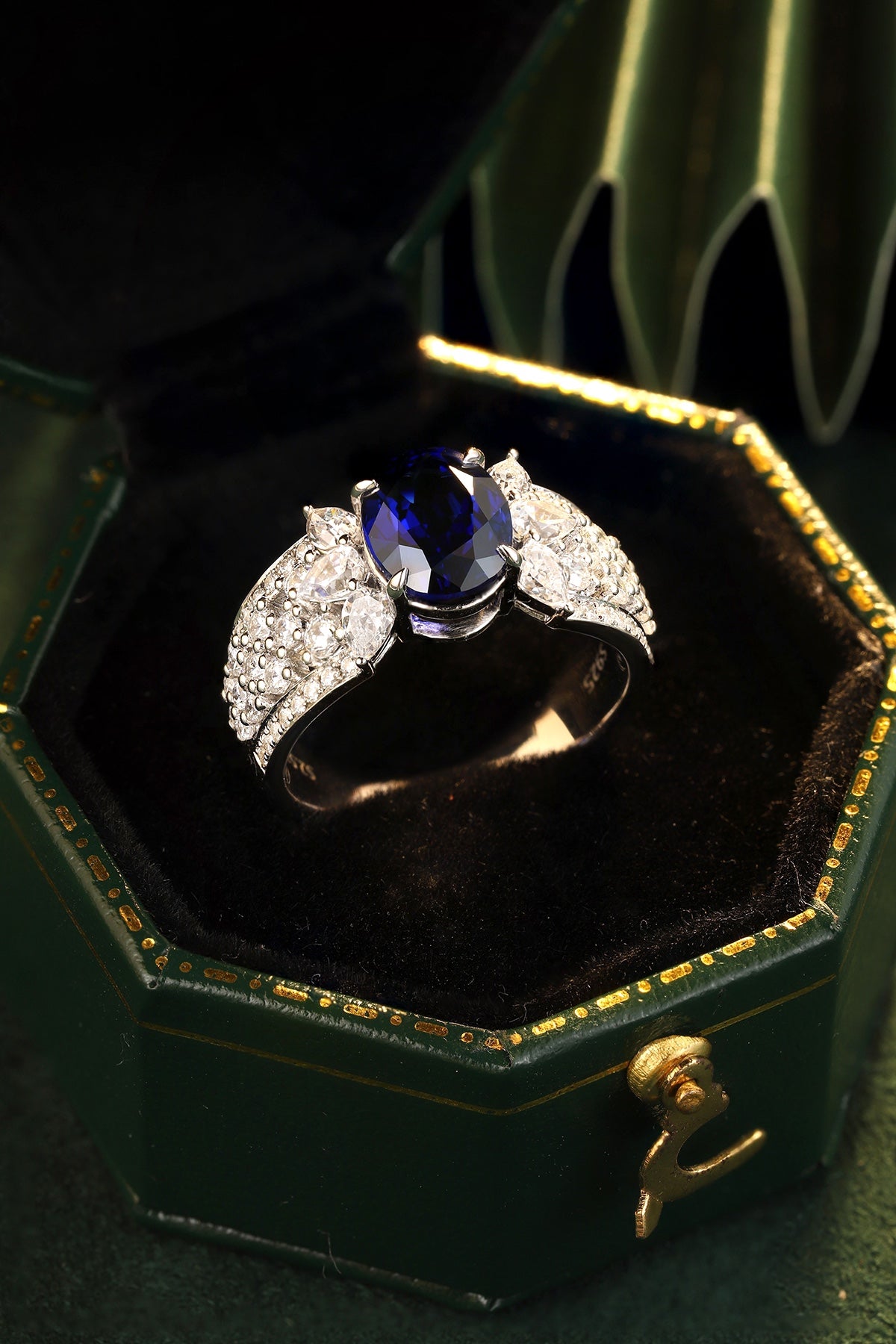 Sterling Silver Lab - Grown Sapphire Ring W – JSABR193Y