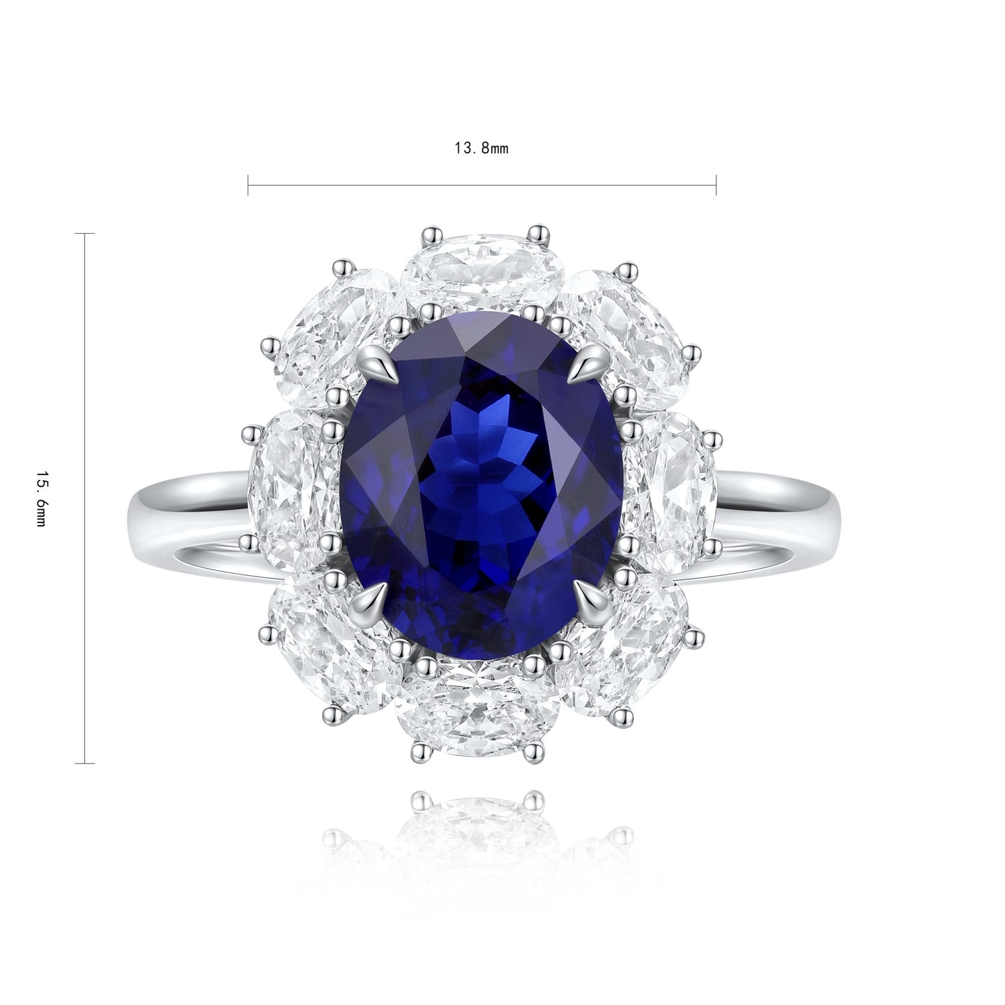 Sterling Silver Lab - Grown Sapphire Ring A – JSABR139Y